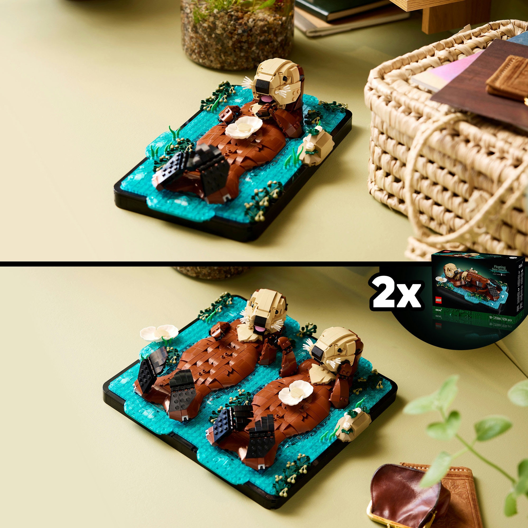 LEGO® Konstruktionsspielsteine »Schwimmende Otter (21366), LEGO Ideas«