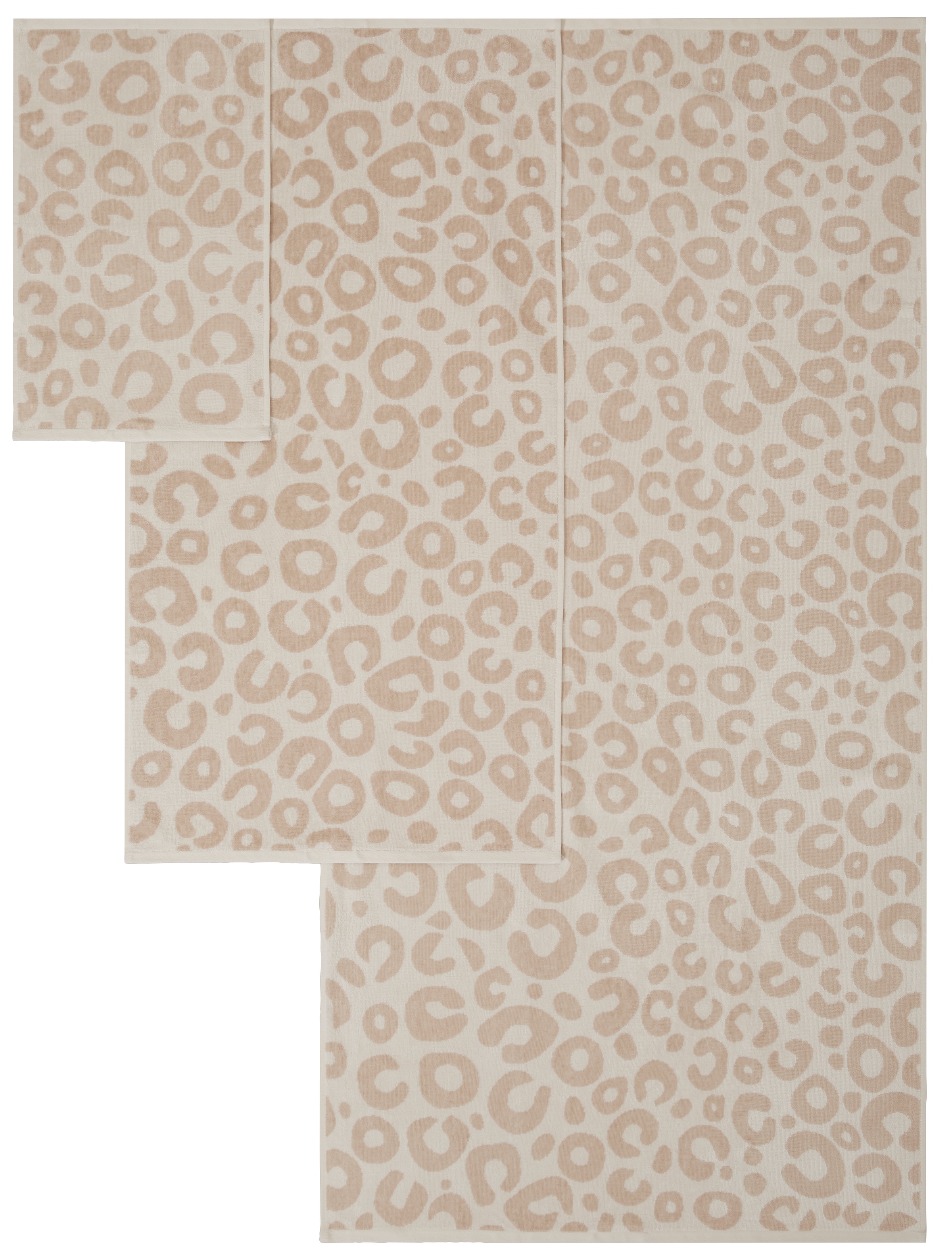 my home Handtuch Set »Anna Leopardmuster, 8-tlg Handtuch-Set, 100% Baumwolle«, Set, 8 tlg., Walkfrottee, Duschtücher, Handtücher und Gästetücher, weich, saugstark, modern, Leo
