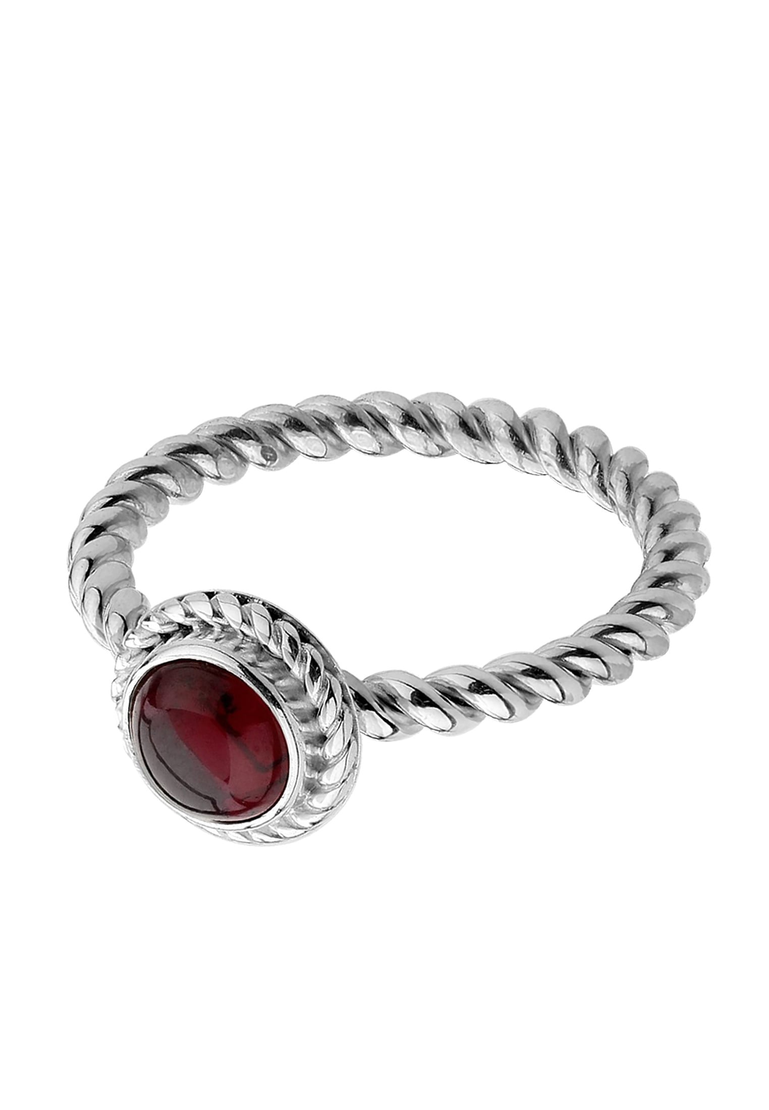 Nenalina Silberring »Ring Granat Geburtsstein Januar Trend Stilvoll 925 Silber«