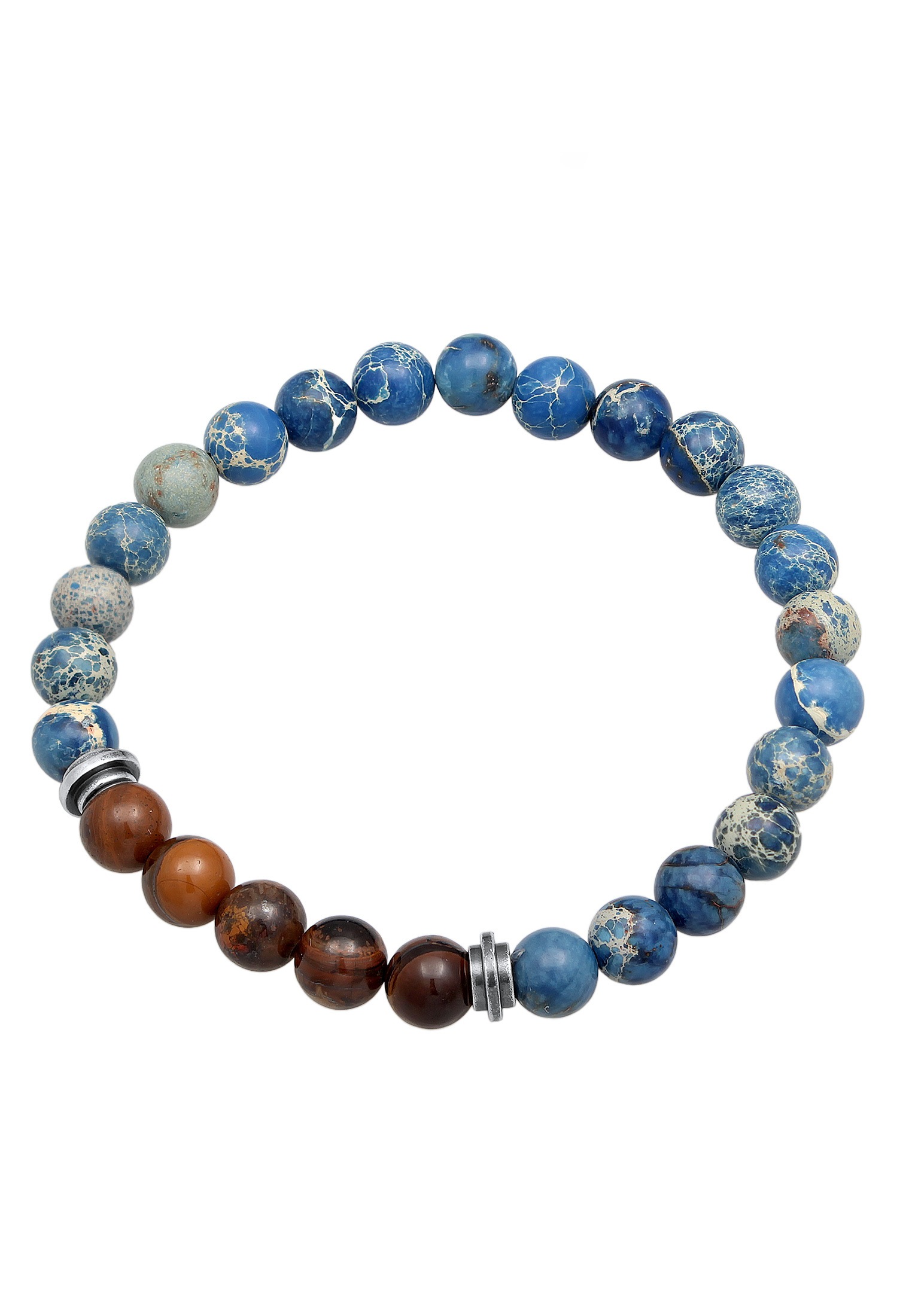 Kuzzoi Armkette »Armband Achat Tigerauge Steinarmband 925 Silber«