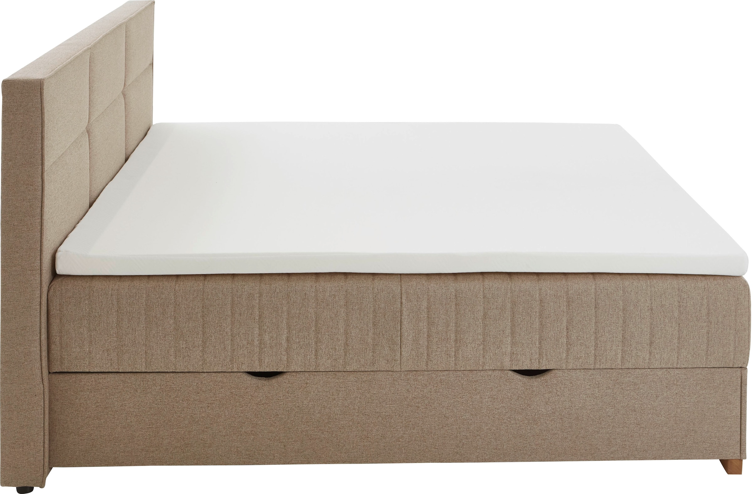 meise.möbel Boxspringbett »Tambo«, inkl. Bettkasten & Topper, erhältlich in 120x200cm oder 180x200cm