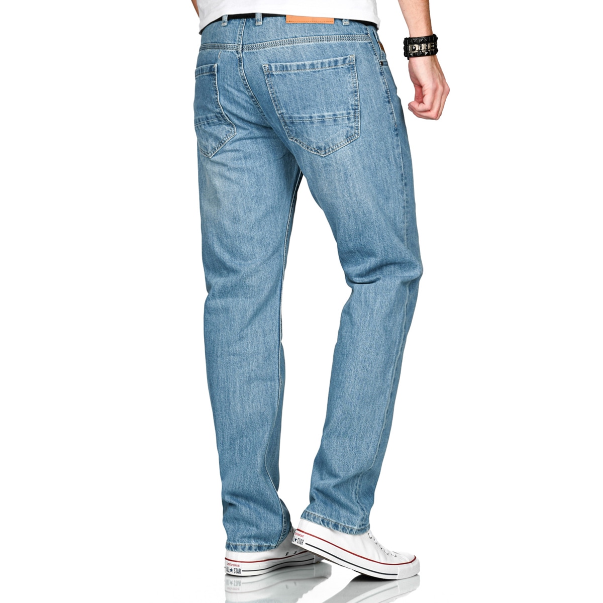 Alessandro Salvarini Comfort-fit-Jeans »A. Salvarini Marco Designer Herren Jeans Hose Basic Stretch Jeanshose Comfort Fit«