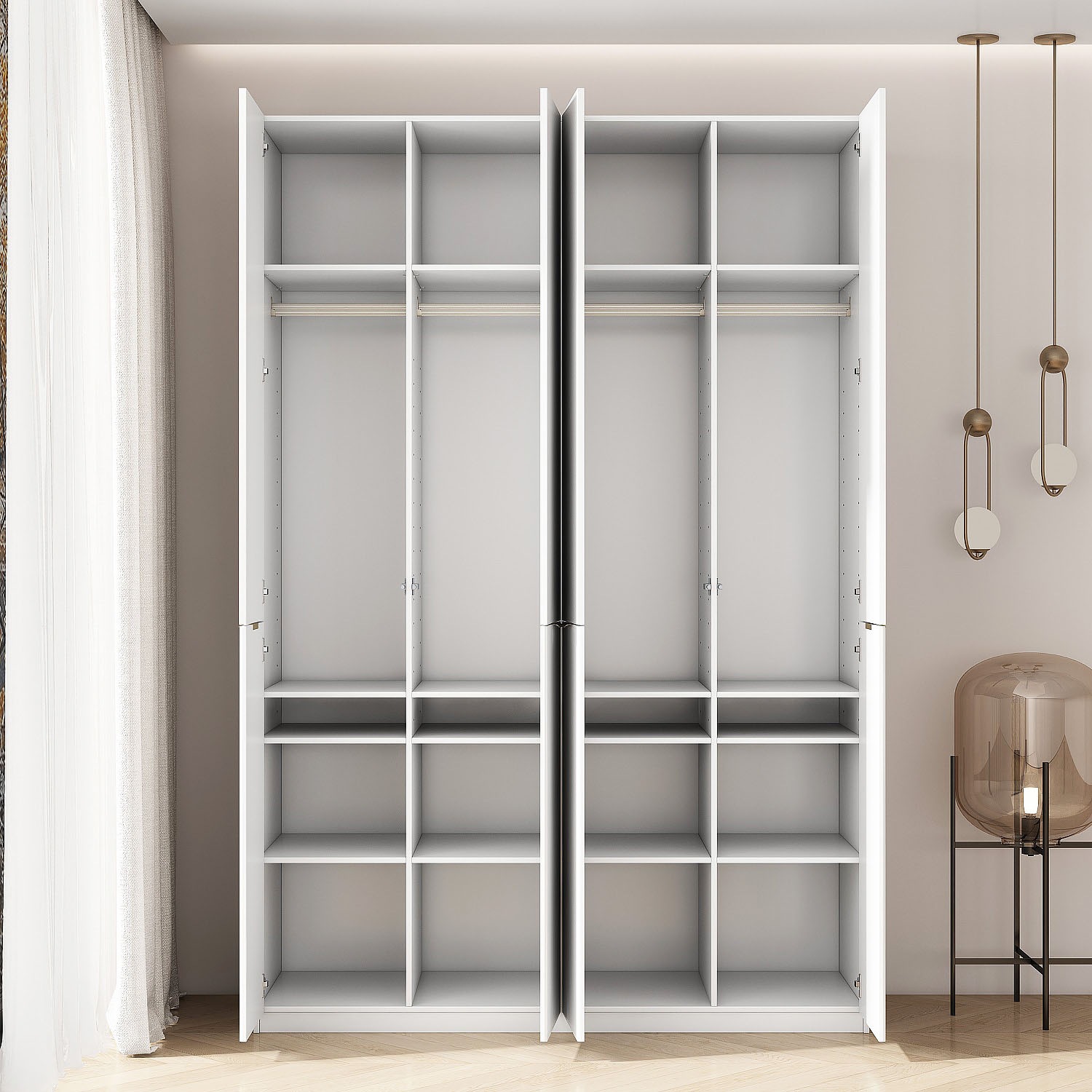 OTTO home Kleiderschrank »Jorella Schlafzimmerschrank Garderobe mit Softclose« eleganter Schlafzimmerschrank Rillendesign Trend Breite 161cm