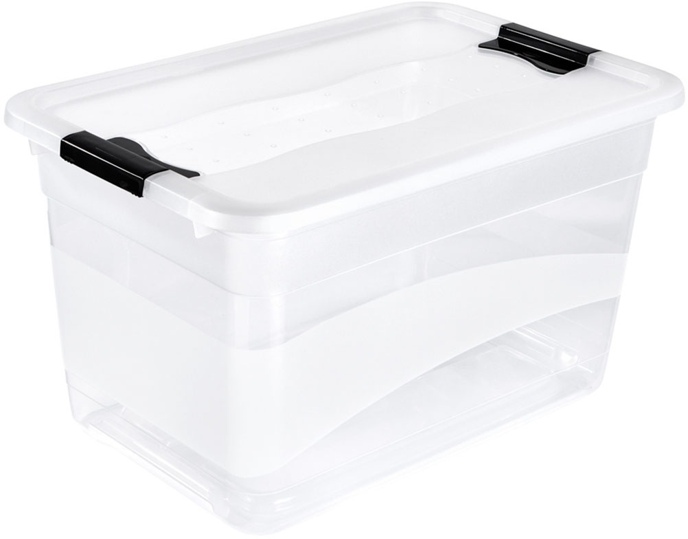 keeeper Aufbewahrungsbox »Cornelia, 4er Set,  52 L, 59,5 x 39,5 x 34 cm« durch Clips verschließbar, Griffe am Boden