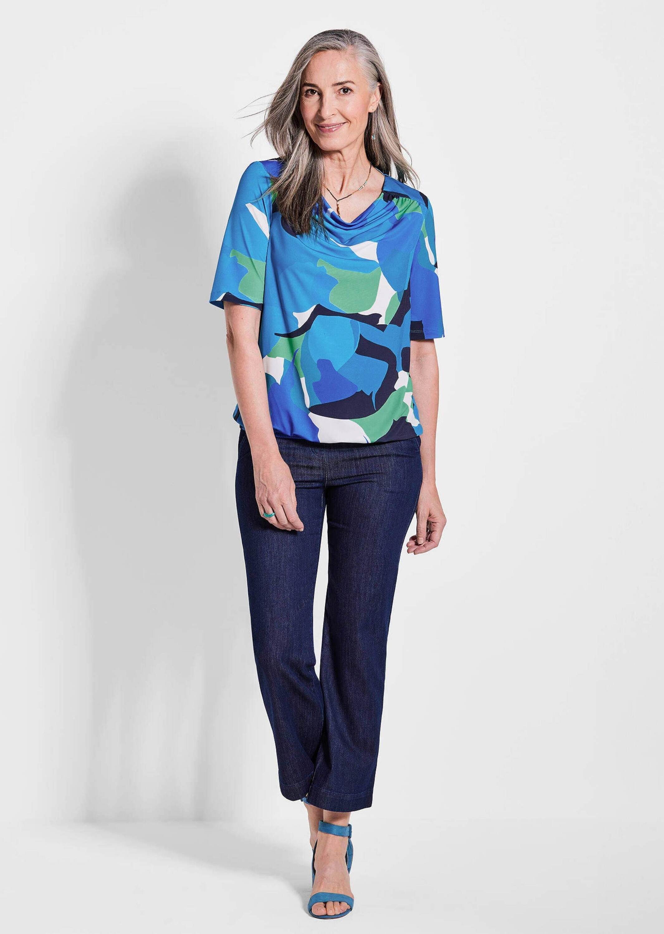 GOLDNER Kurzarmshirt »Halbarmshirt mit Print«