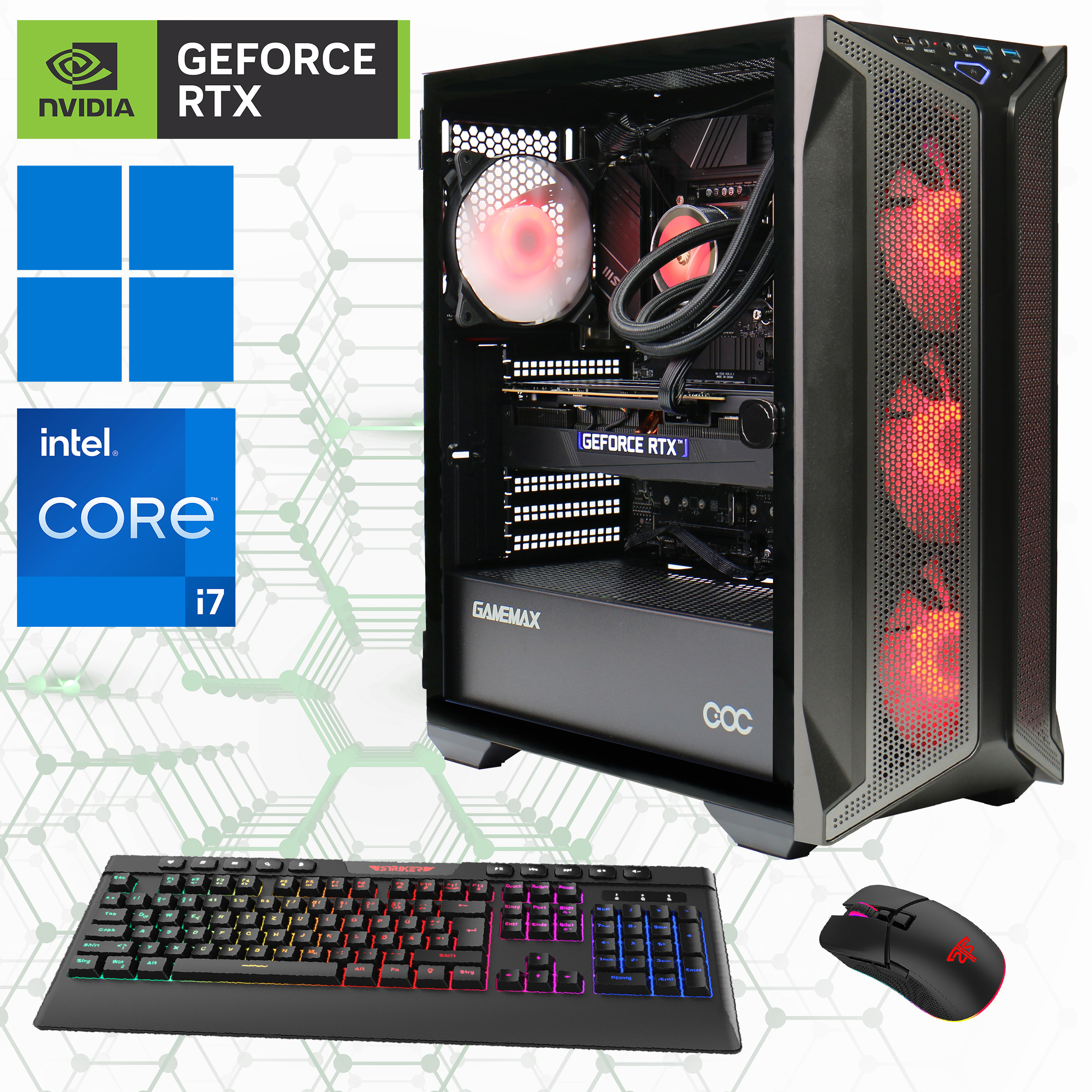 Gamemax Gaming-PC »Brufen C1 7274« DDR5-RAM, PCIe SSD Gen4, Windows 11 in schwarz