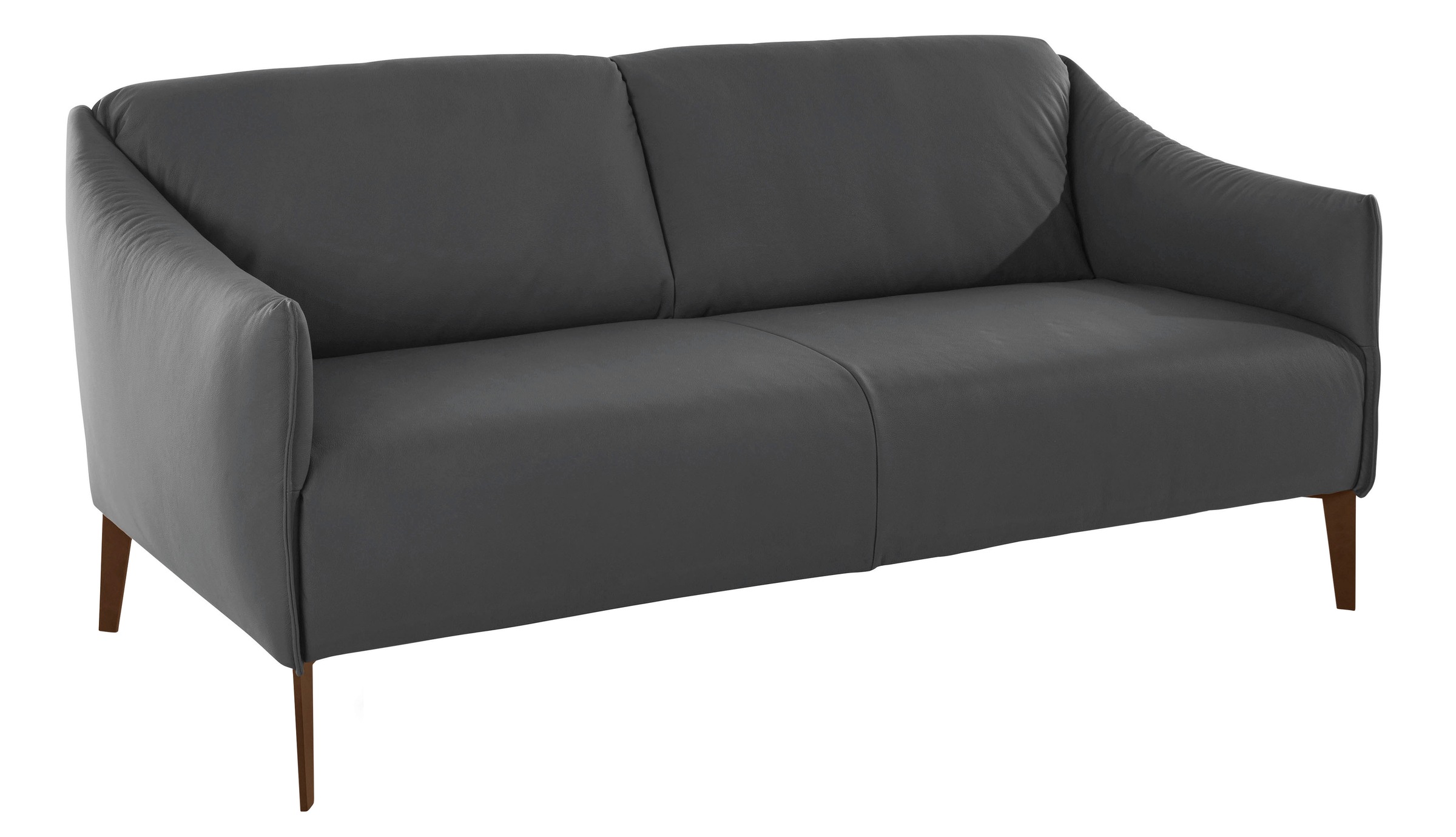 W.SCHILLIG 2-Sitzer »sally Designsofa, Loungesofa, bequem, schmale Armlehnen, Breite 174cm« mit Metall-Winkelfüßen in Bronze pulverbeschichtet, Breite 174 cm