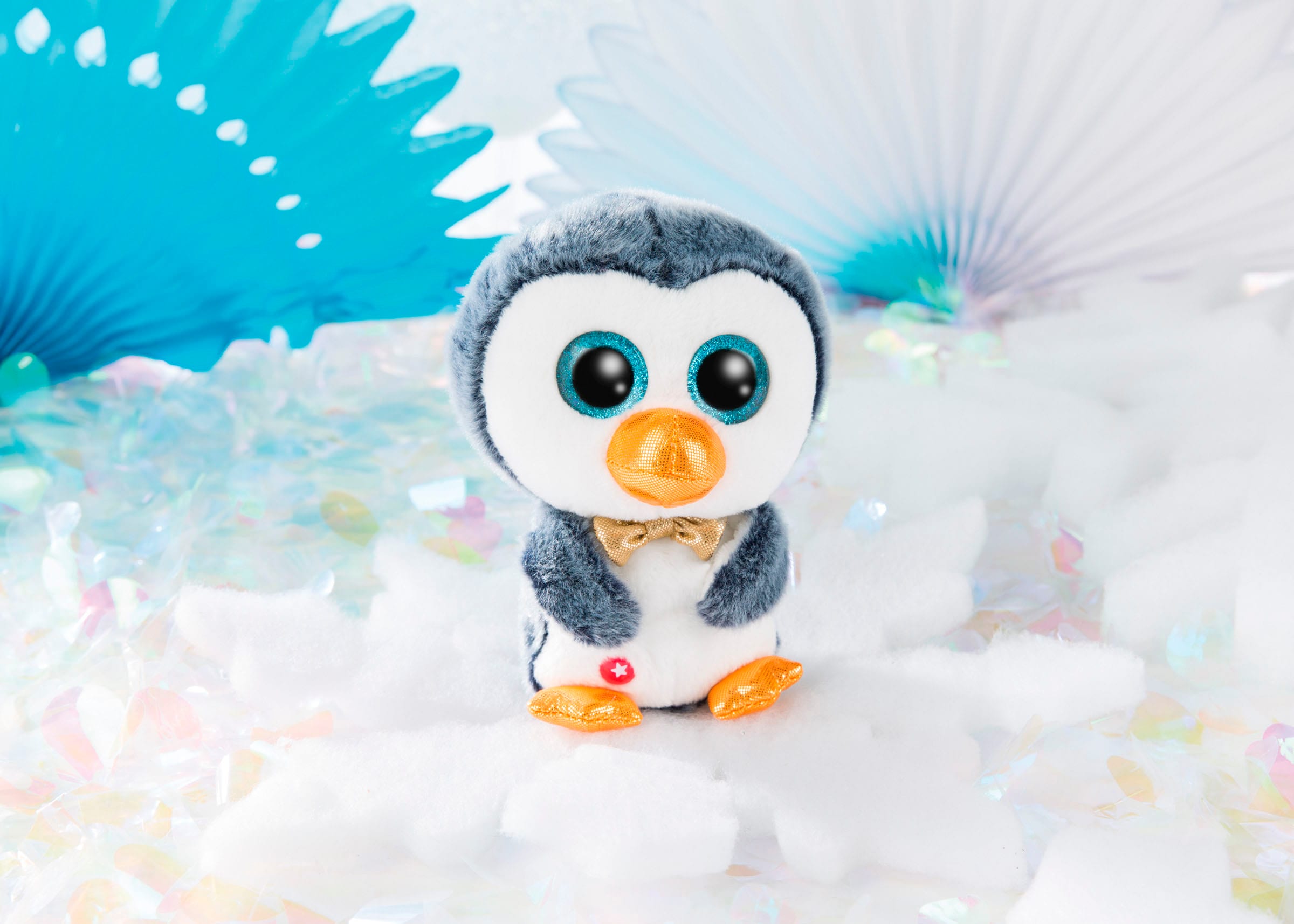 Nici Kuscheltier »Glubschis, Pinguin Sniffy, 15 cm schlenkernd«, schlenkernd; enthält recyceltes Material (Global Recycled Standard)