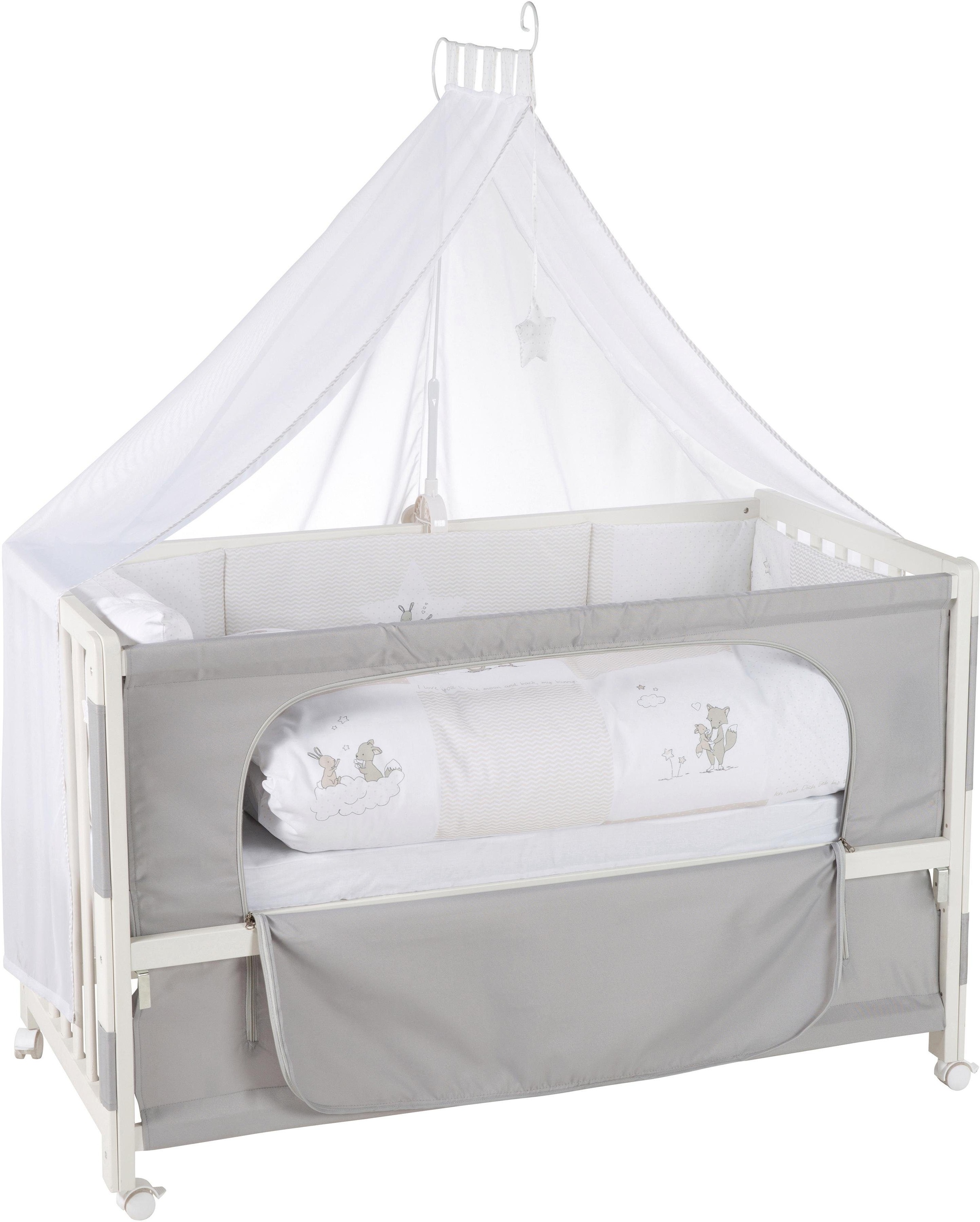 roba® Babybett »Room Bed, Fox & Bunny«, (6 tlg.)
