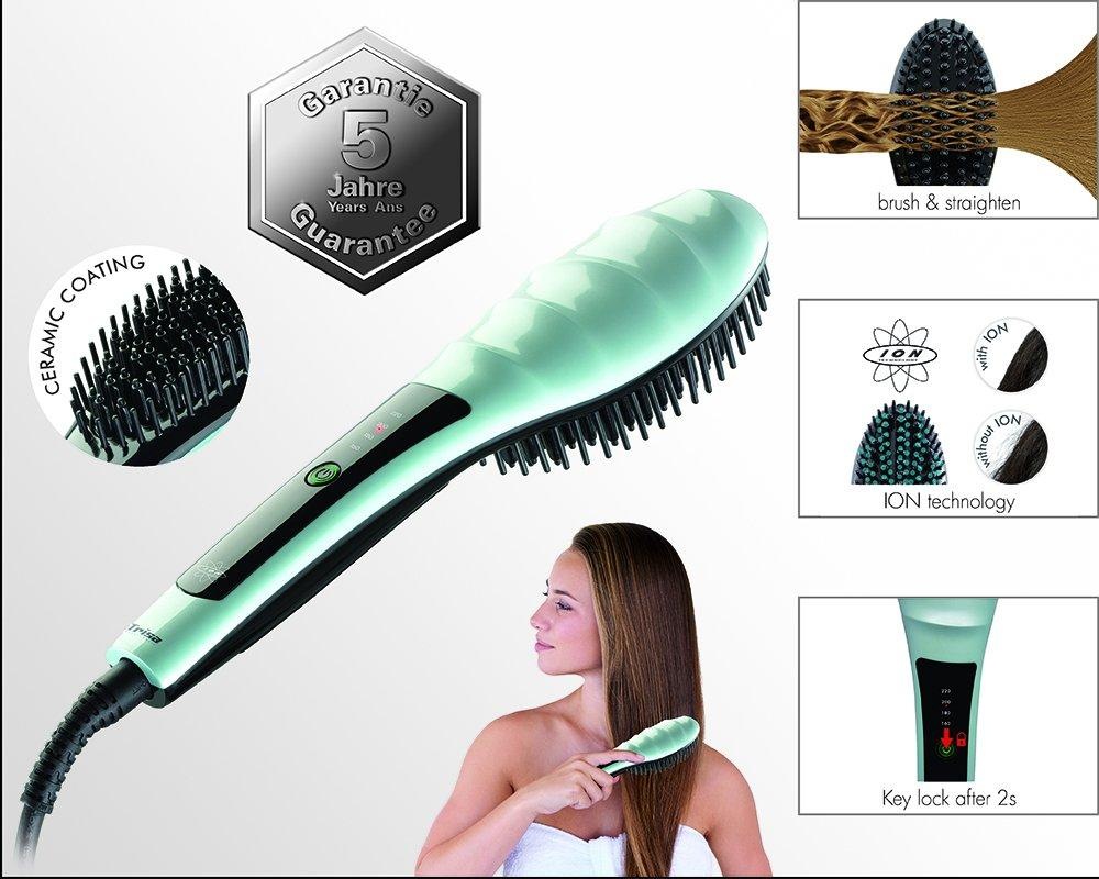 Glättbürste Straightener Brush, Ceramic Ion,