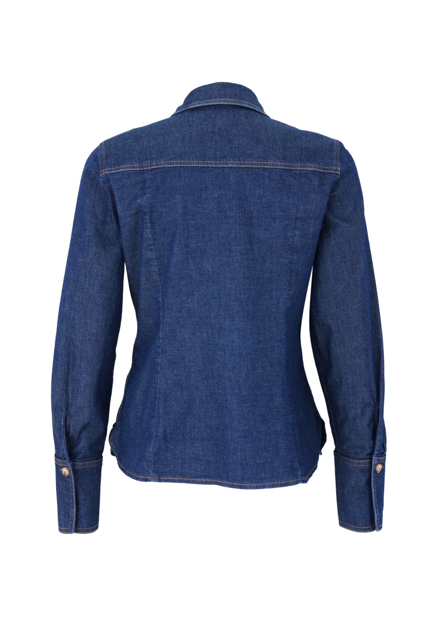 Zero Jeansbluse »Jeanshemd mit Knopfleiste«