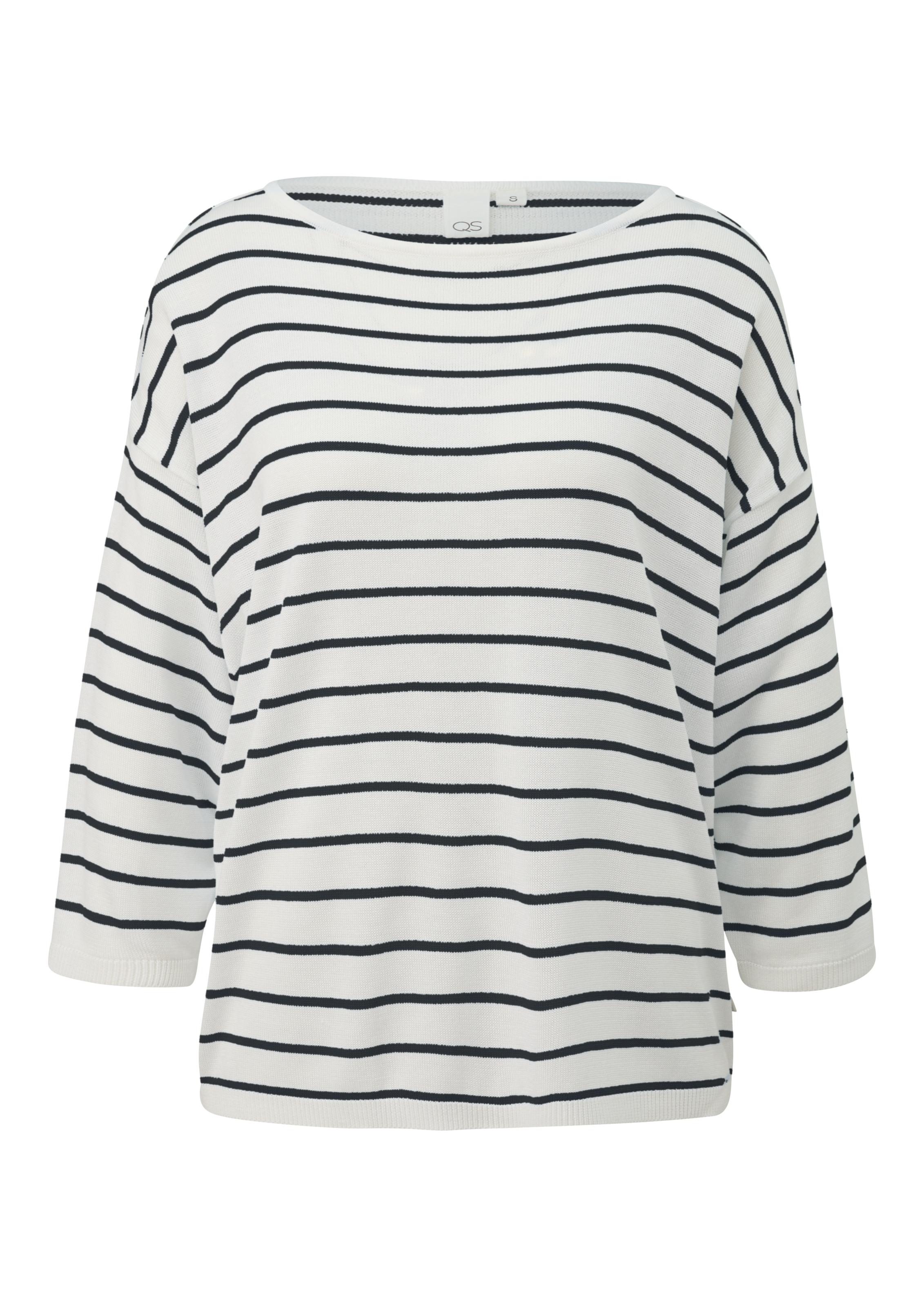 QS 3/4 Arm-Pullover, mit Streifenmuster