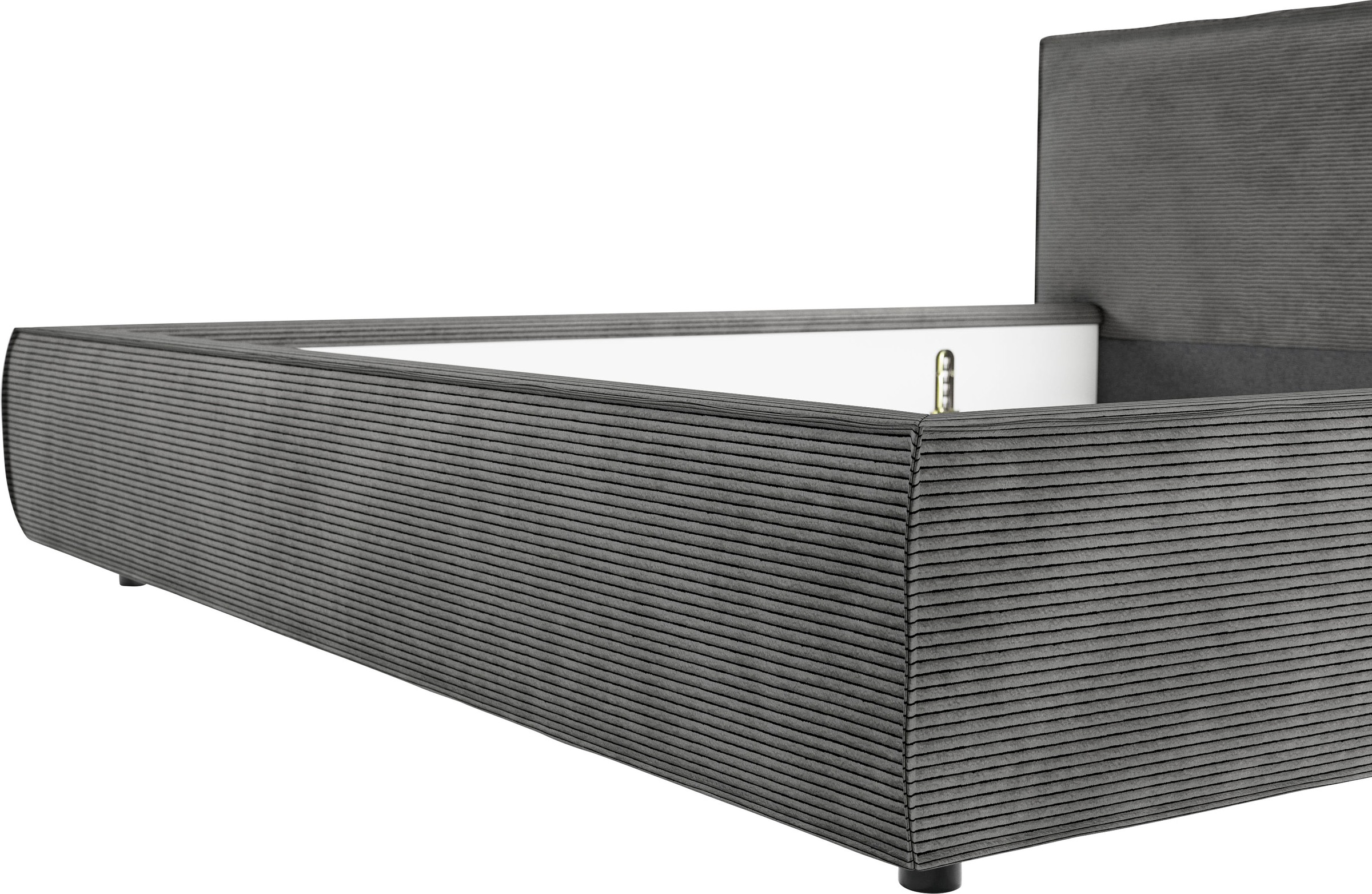 Home affaire Polsterbett »Adrina mit Biesenoptik, Feincord und Luxus-Microfaser« bis 280kg, auch in Überlänge 220 cm, 4 Breiten bis 200cm