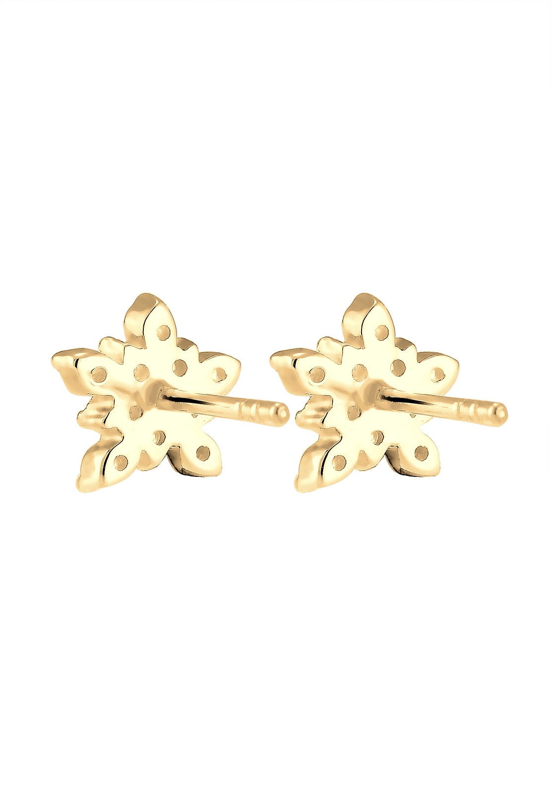 Elli Paar Ohrstecker »Ohrringe Schneeflocke Winter Zirkonia 925er Sterling Silber«