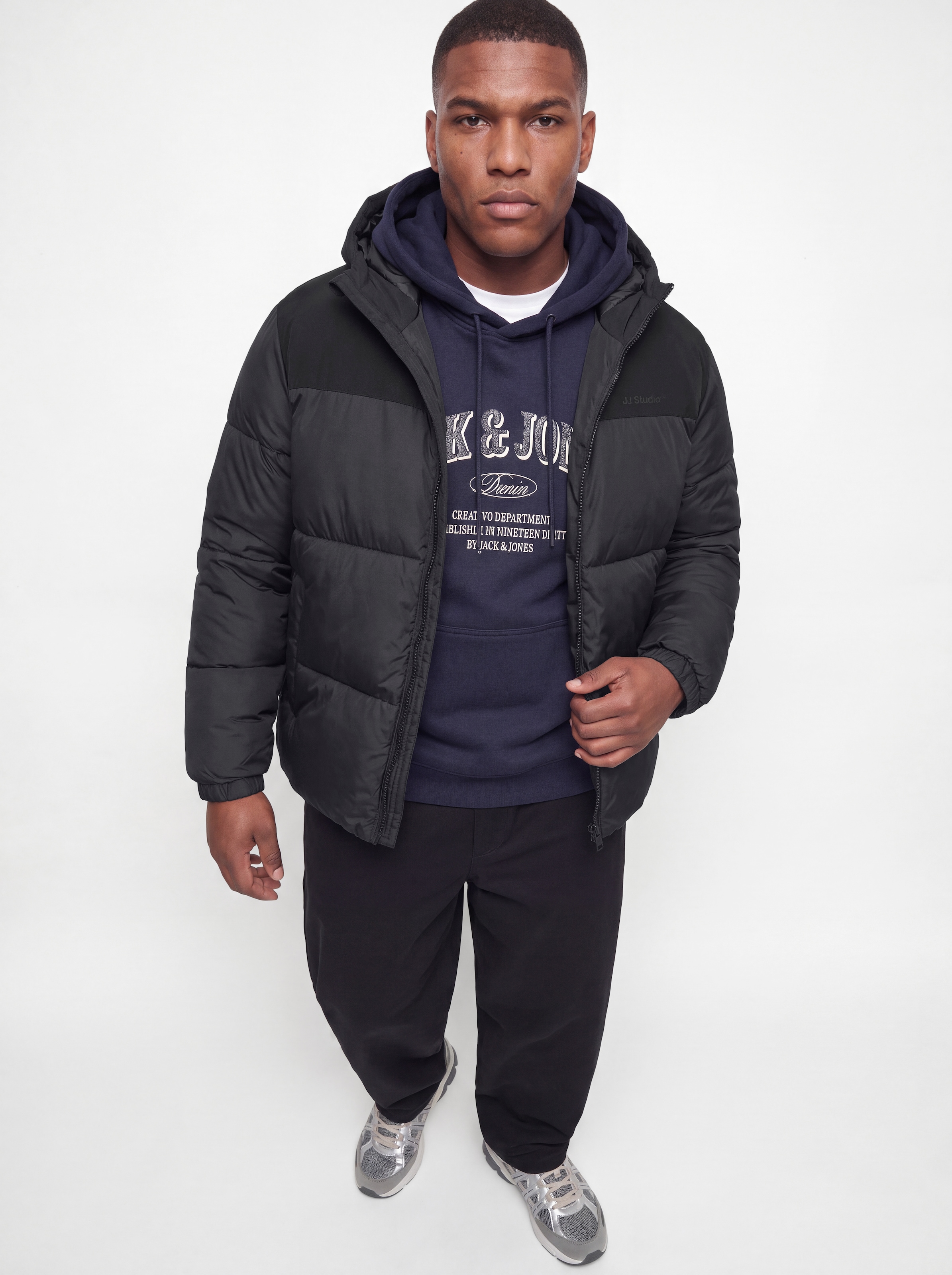 Jack & Jones PlusSize Steppjacke »JJRAZE PUFFER HOOD PLS« mit Kapuze Kunstfaser, regular fit