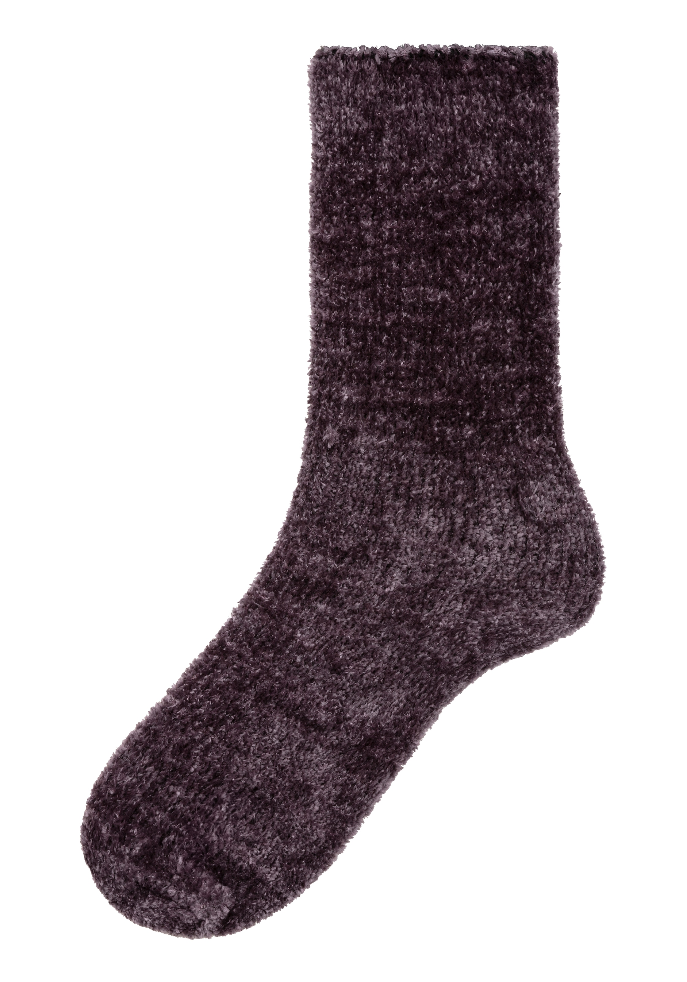 Lavana Kuschelsocken »Bettsocken«, (Packung, 5 Paar), mit weichem, leicht glänzendem Chenillegarn