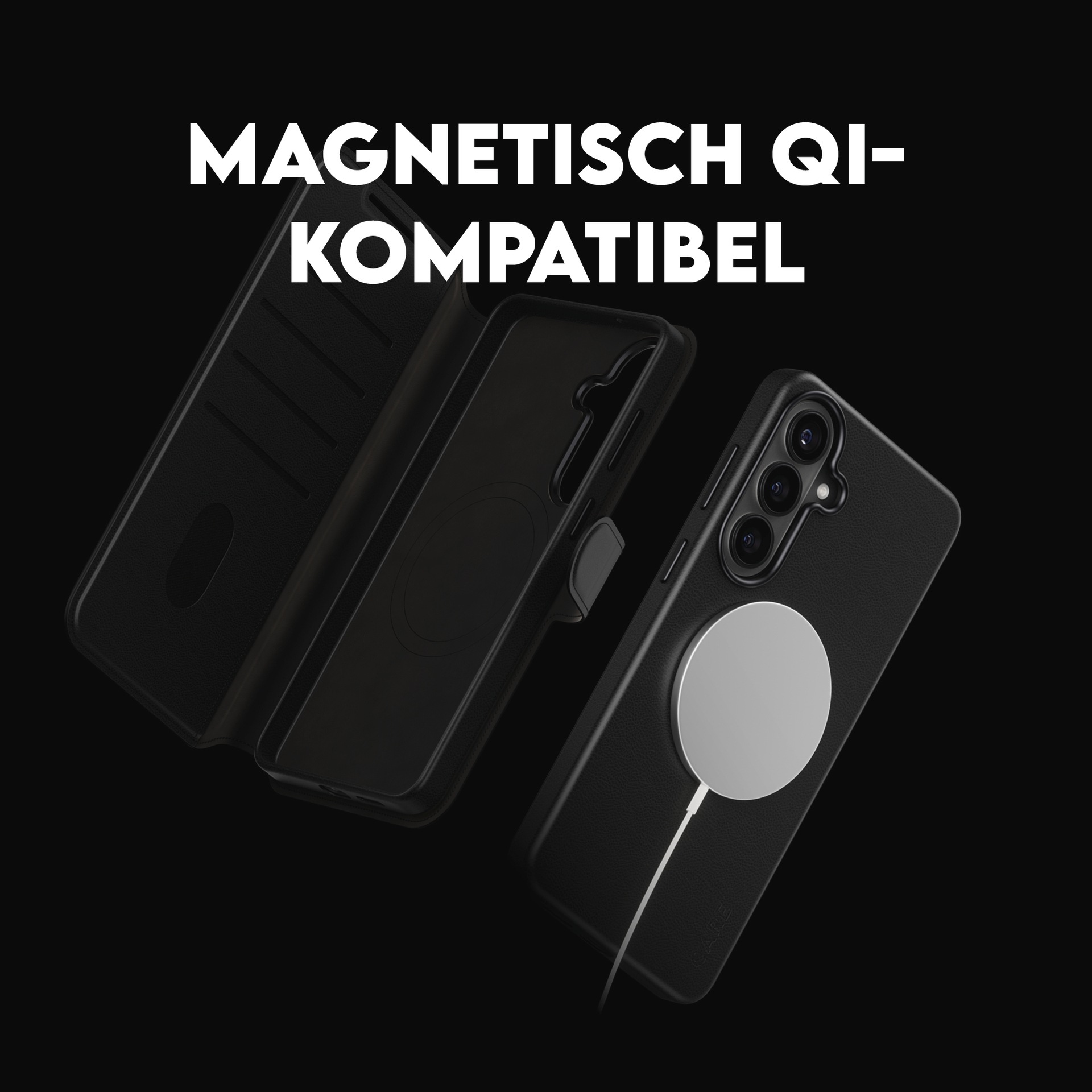 CARE by PanzerGlass Handyhülle »Tango 2-in-1 Wallet Case mit Qi für Samsung Galaxy S26« Samsung Galaxy S26 Backcover, Schutzhülle, Handyschutzhülle, Case, Schutzcase, stoßfest