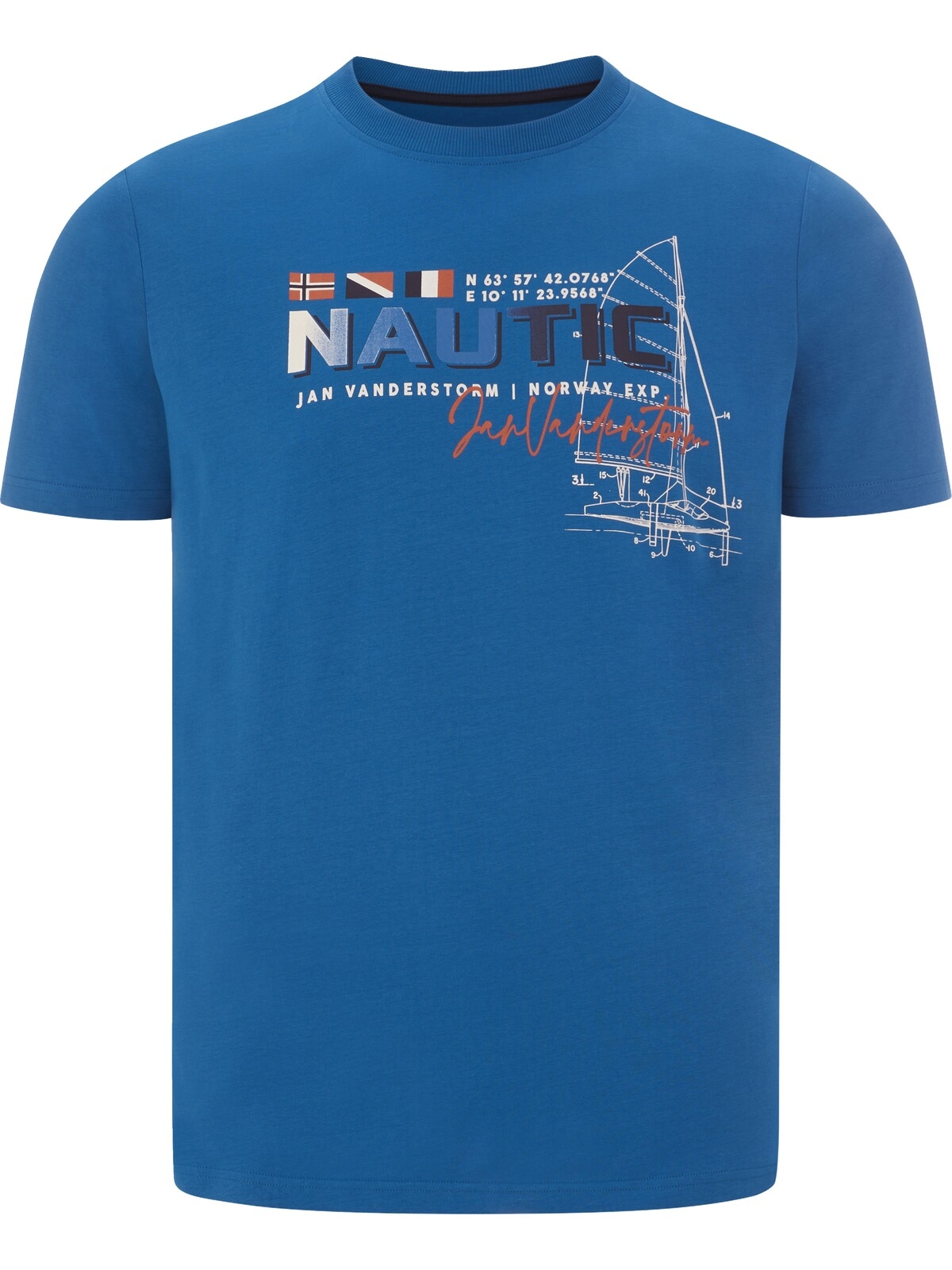 Jan Vanderstorm T-Shirt »T-Shirt SVENHELM«, (1 tlg.), mit nordischem Aufdruck