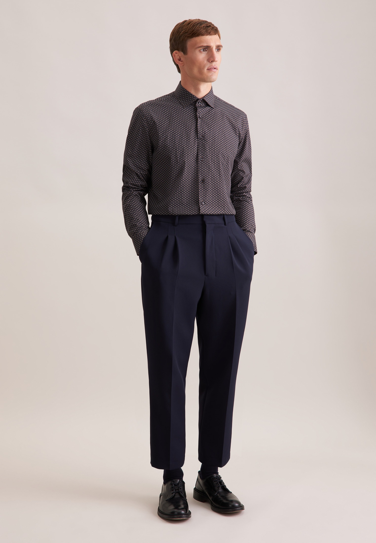 seidensticker Businesshemd »Schwarze Rose« Slim 1/1 Kentkragen Druck