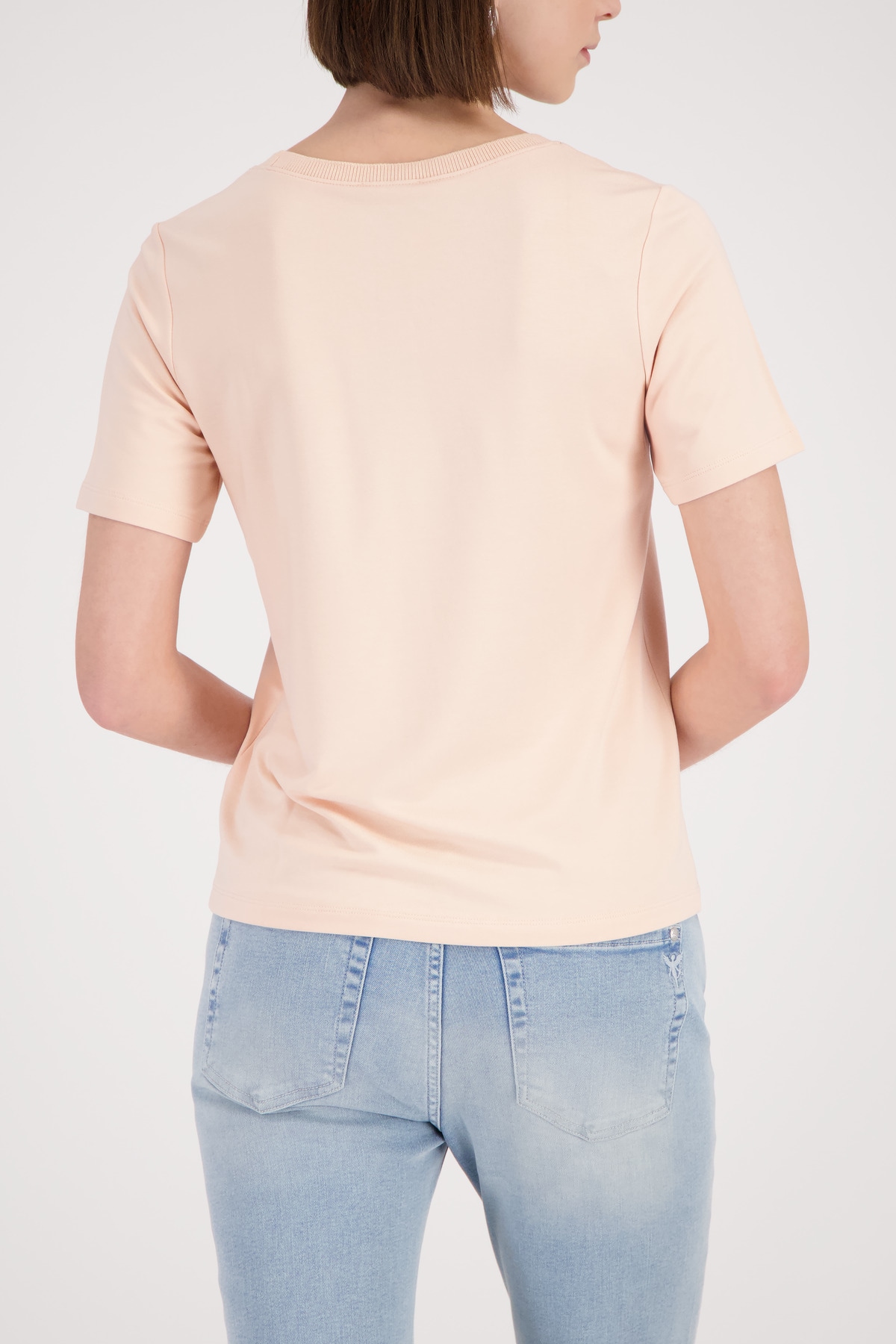 Monari Rundhalsshirt »Shirt Kette« mit Glitzerkante