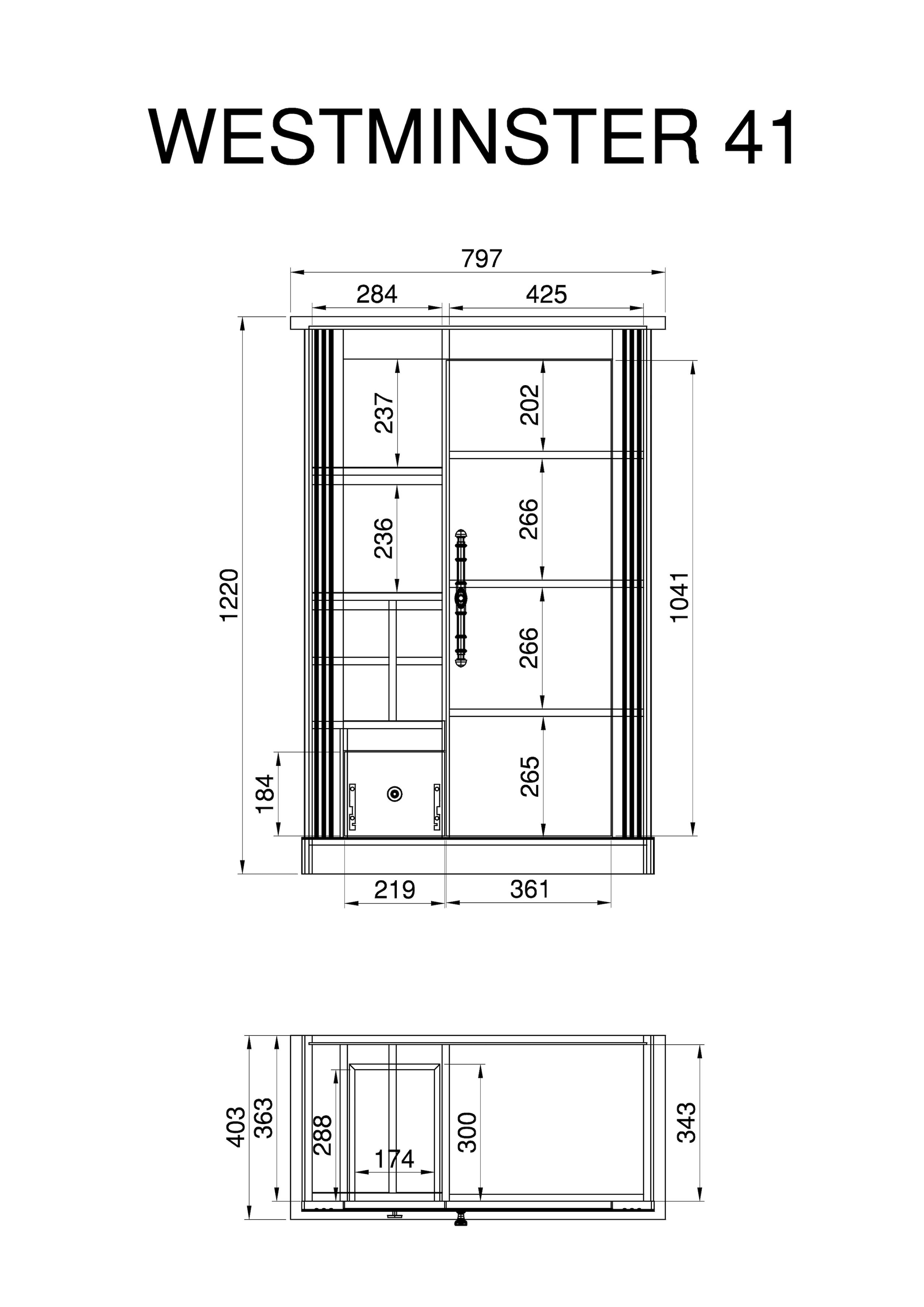 Home affaire Wohnwand »Westminster«, (Set, 3 St.), im romantischen Landhausstil