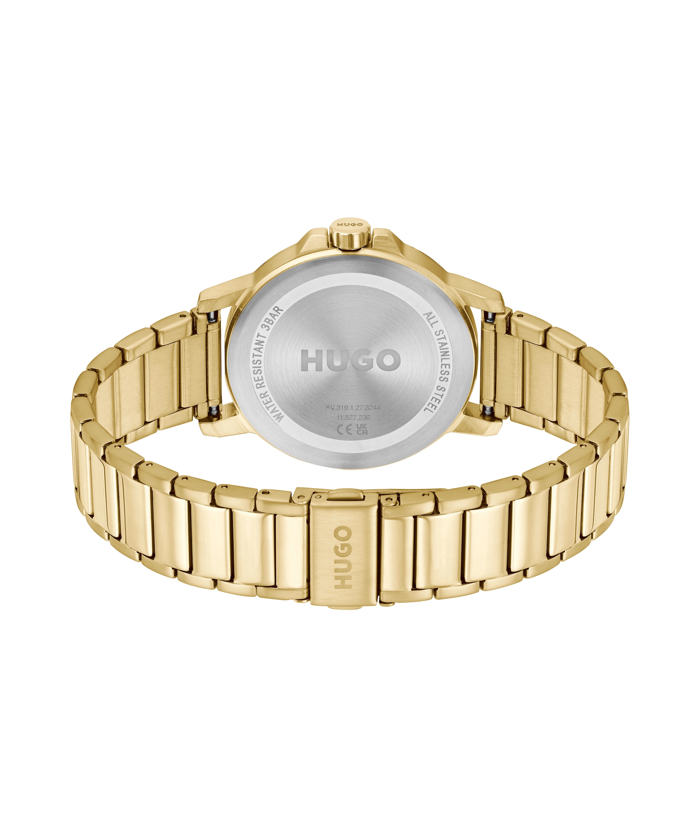 HUGO Quarzuhr »#SMOOTH« Armbanduhr, Herrenuhr, Edelstahlarmband, analog