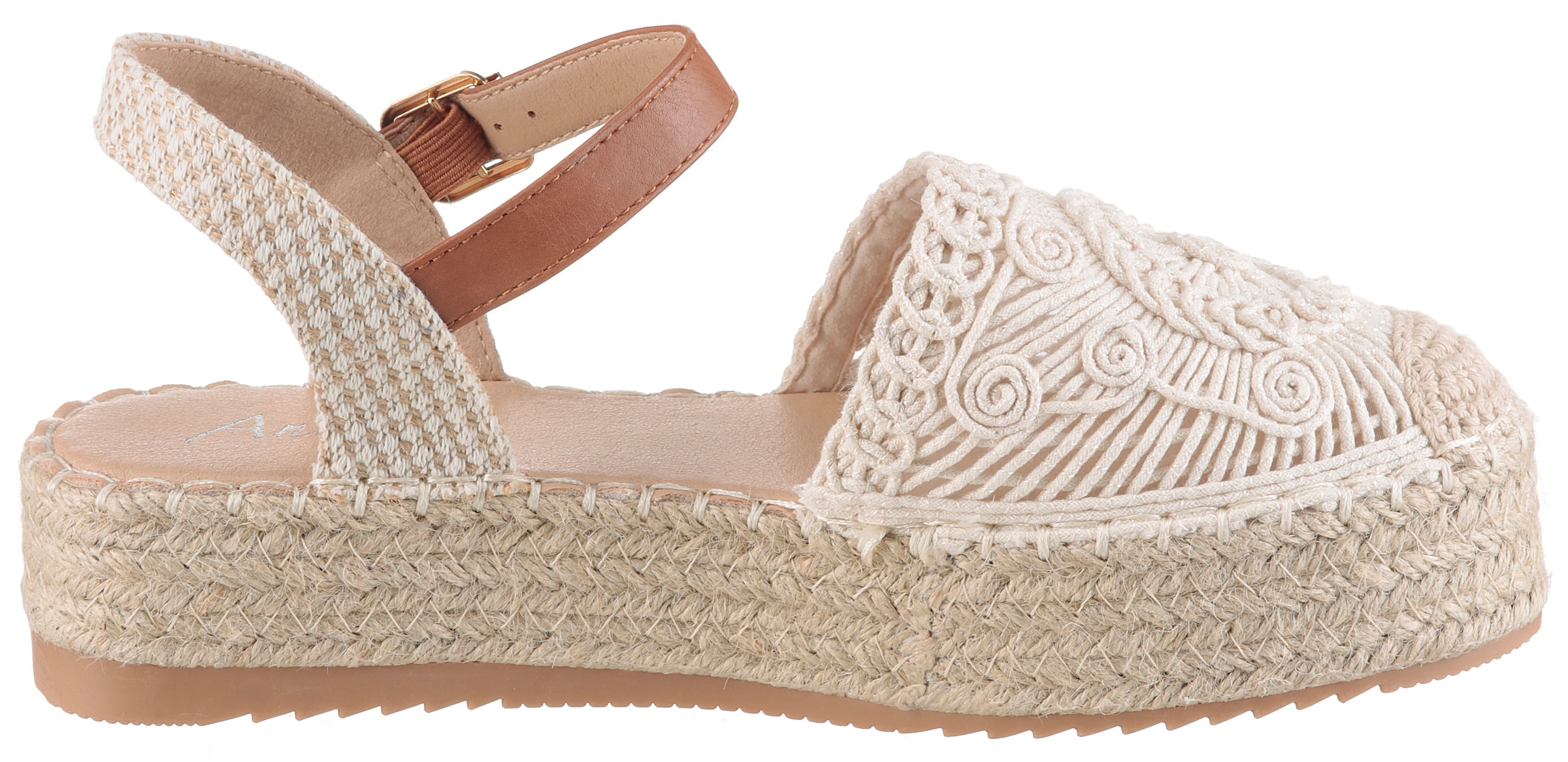 Aniston SHOES Plateausandale  Häkel-Sandale, Sommerschuh, Urlaubsschuh - NEUE KOLLEKTION