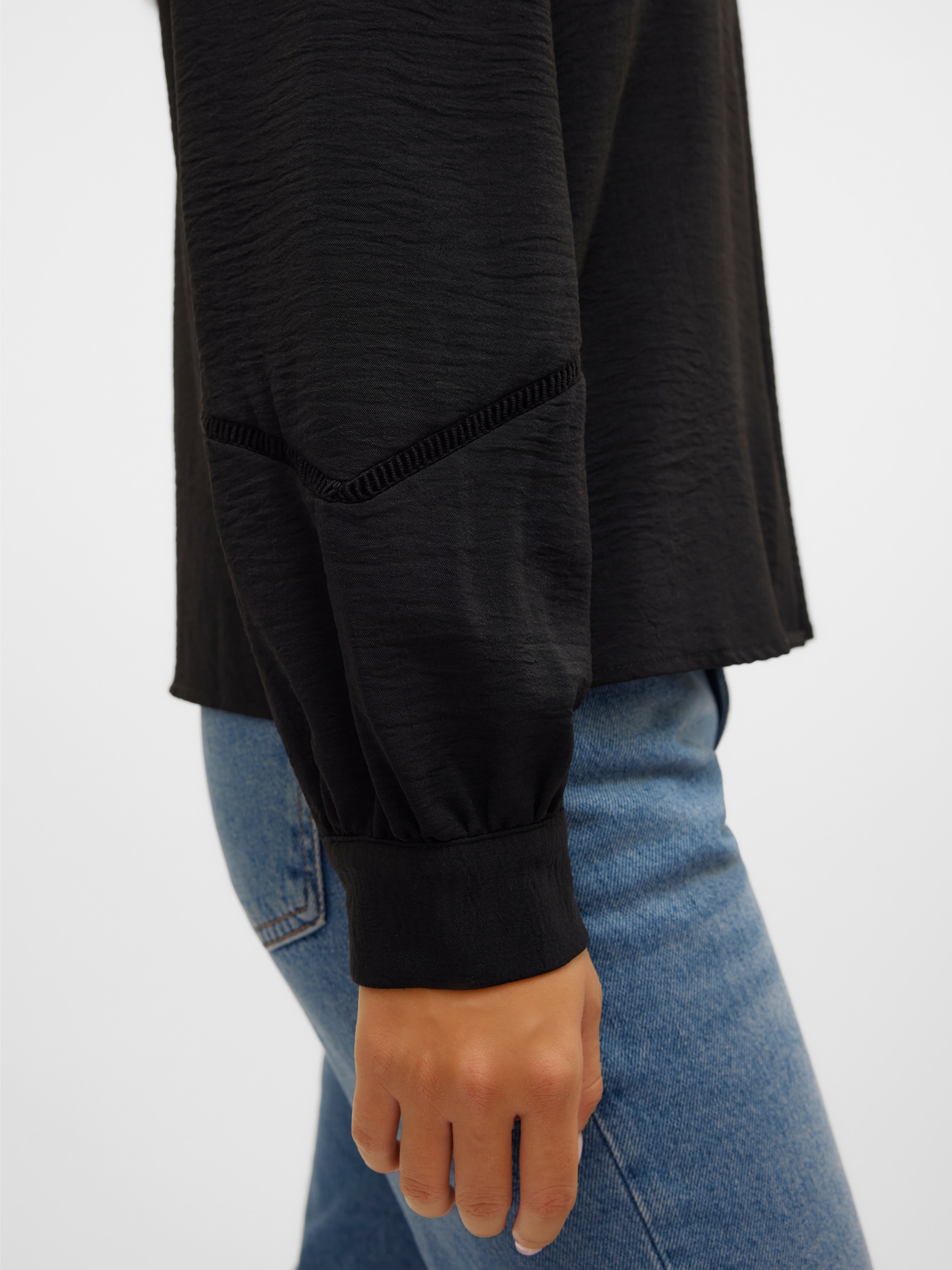 Vero Moda Langarmbluse »VMALVA L/S TAPE SHIRT WVN GA«