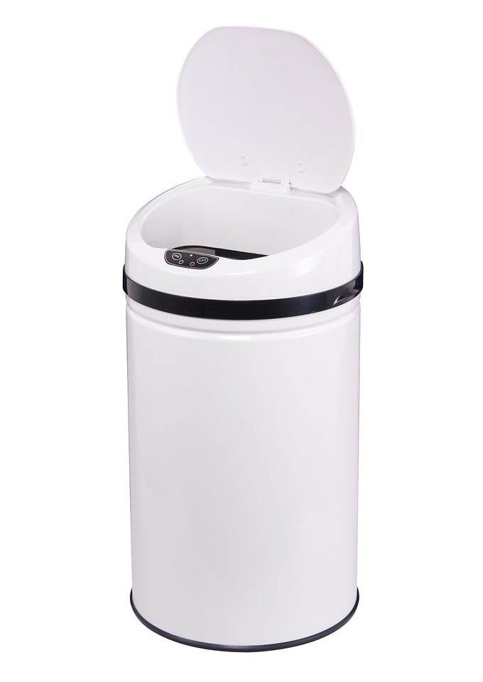 ECHTWERK Mülleimer »INOX WHITE«, 1 Behälter, Infrarot-Sensor, Korpus aus Edelstahl, Fassungsvermögen 42 Liter