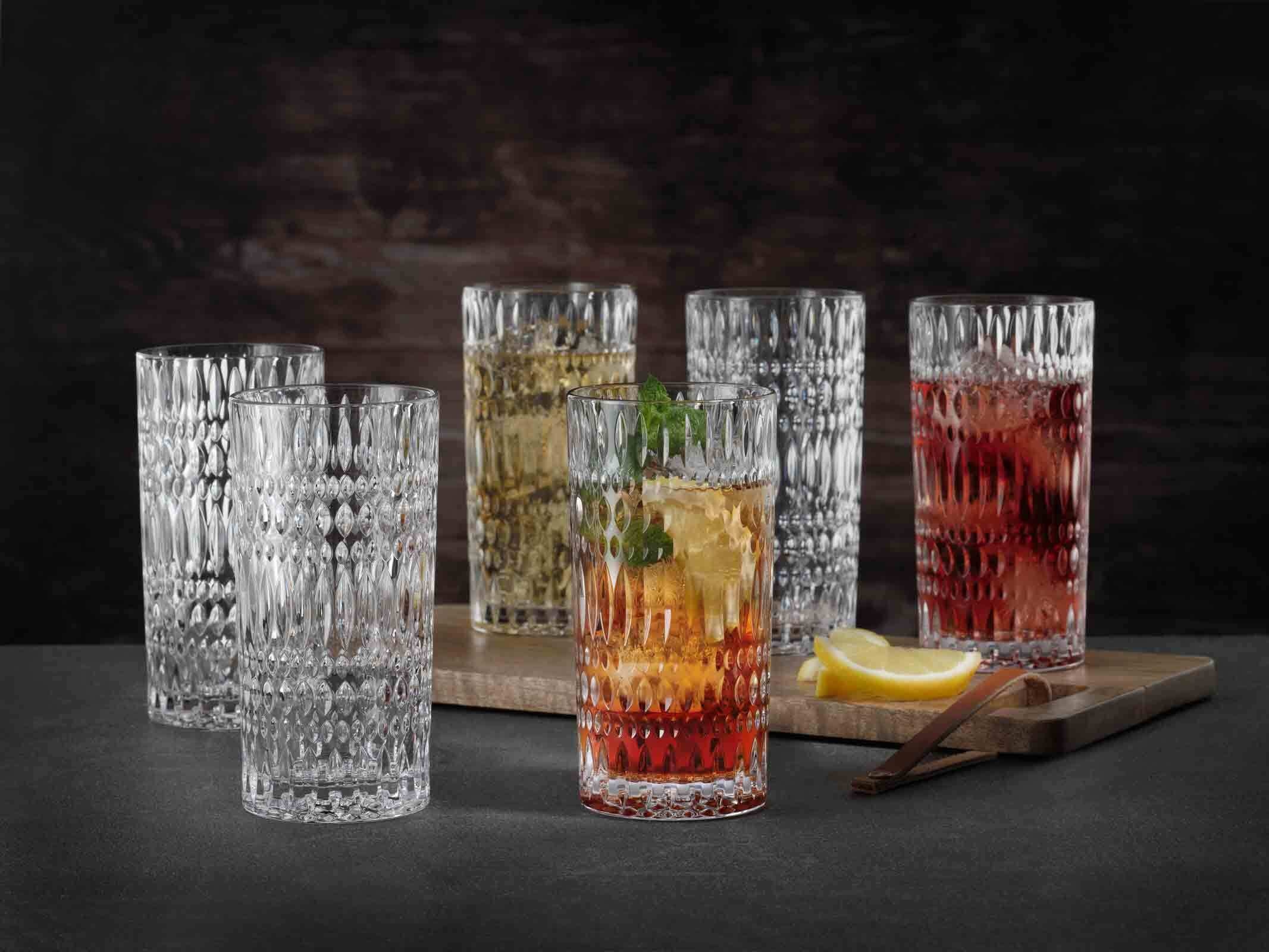 Nachtmann Longdrinkglas »Longdrinkgläser Ethno 420 ml 4er Set transparent«