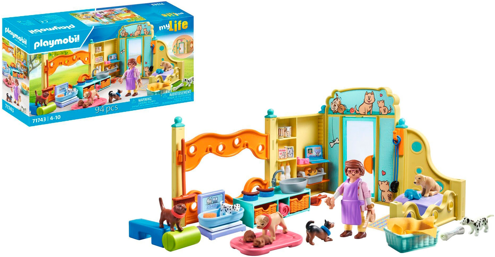 Playmobil® Konstruktions-Spielset »Welpenhaus (71743), Playmobil My Life«, (94 St.)