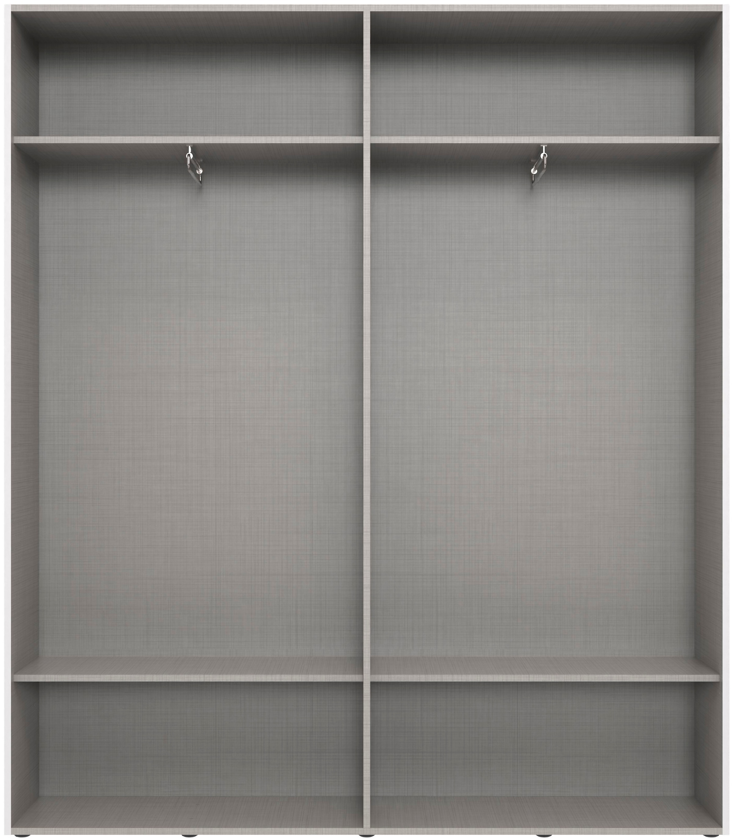 Wimex Kleiderschrank »Mugano,in 8 Breiten,3 Höhen,2 Tiefen, viele Farben, Made in Germany«, (in Basic oder Premium Ausstattung mit 2 weiteren Einlegeböden), mit langen oder kurzen Griffen aus Metall, mit oder ohne Spiegel