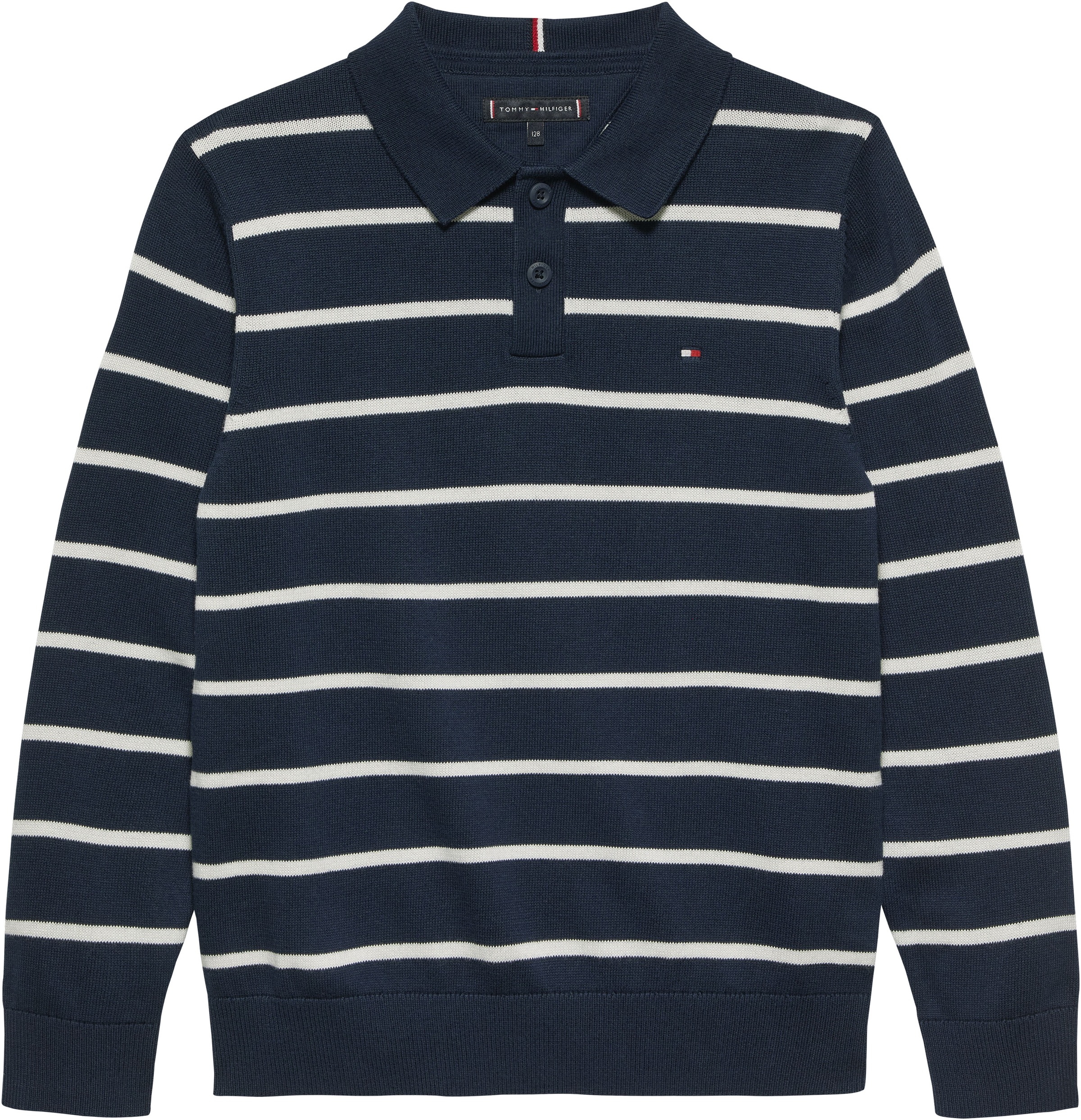 Tommy Hilfiger Strickpullover »POLO COLLAR SWEATER LS« Kinder bis 16 Jahre, regular fit