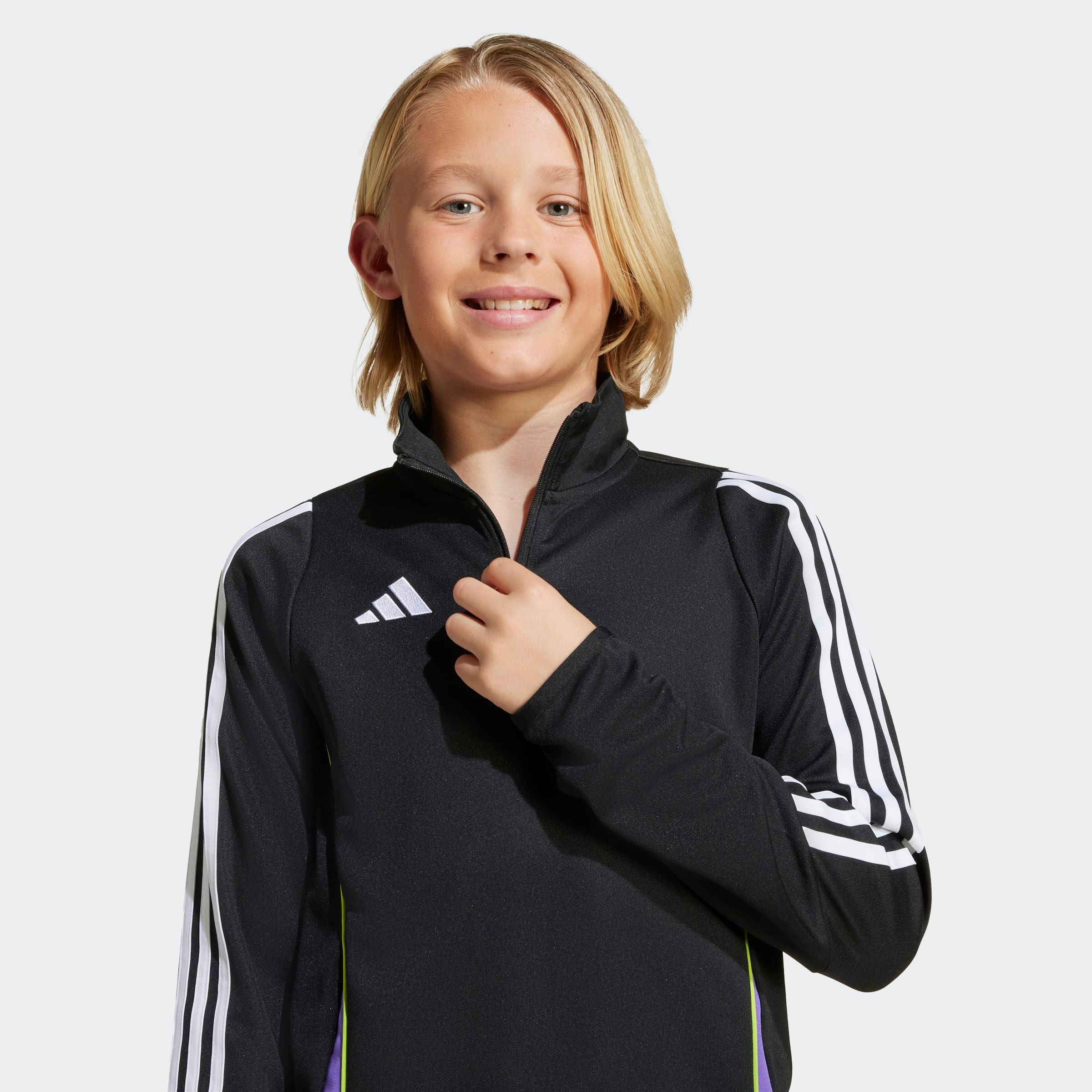 adidas Performance Trainingsshirt »TIRO 24 KIDS TRAININGSOBERTEIL« schmaler Schnitt, mit Reißverschluss, atmungsaktiv