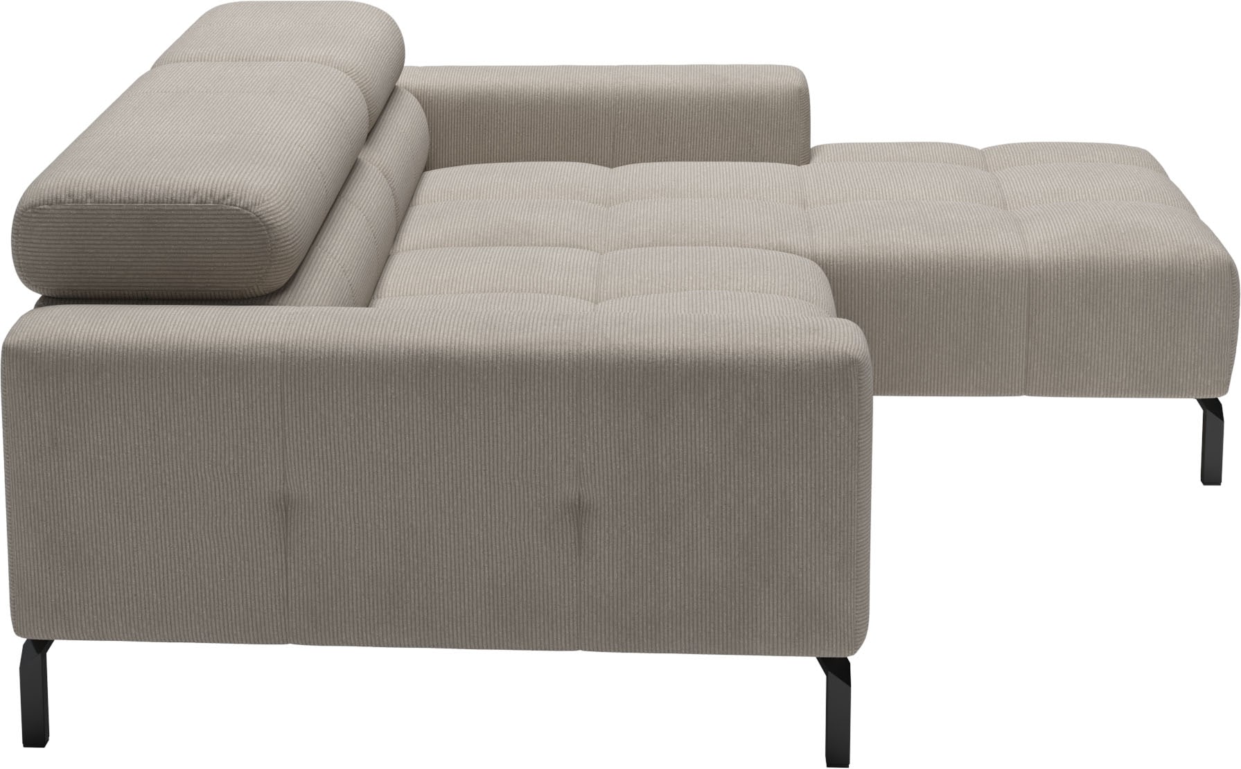 Home affaire Ecksofa »Ecksofa Claya, L-Form, Kopfteilverstellung, Breite 223 cm« Moderne Steppung, weicher Polsteraufbau & saugroboterfreundliche Höhe