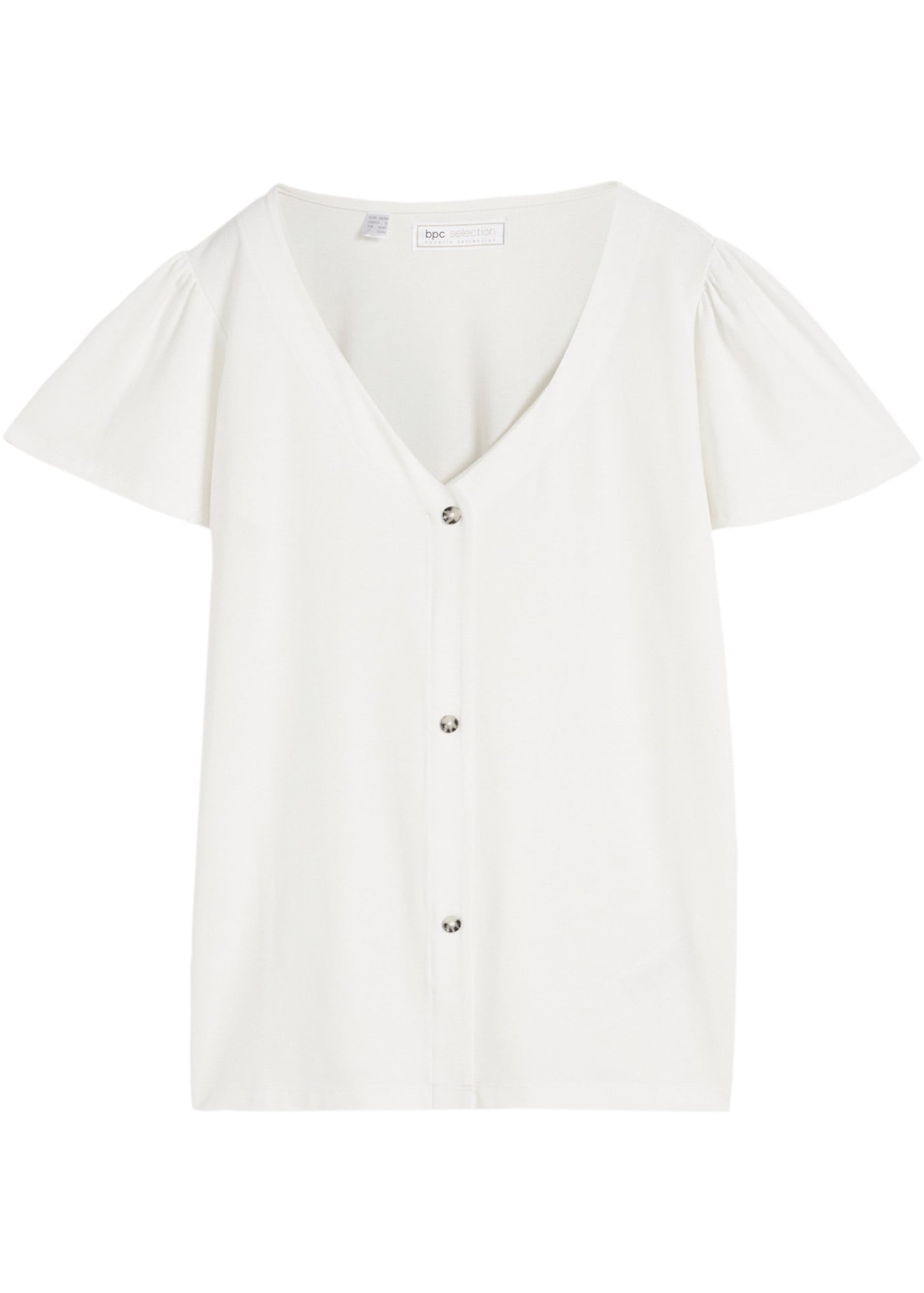 bonprix T-Shirt »Shirt mit Knopfleiste« Shirt mit Knopfleiste