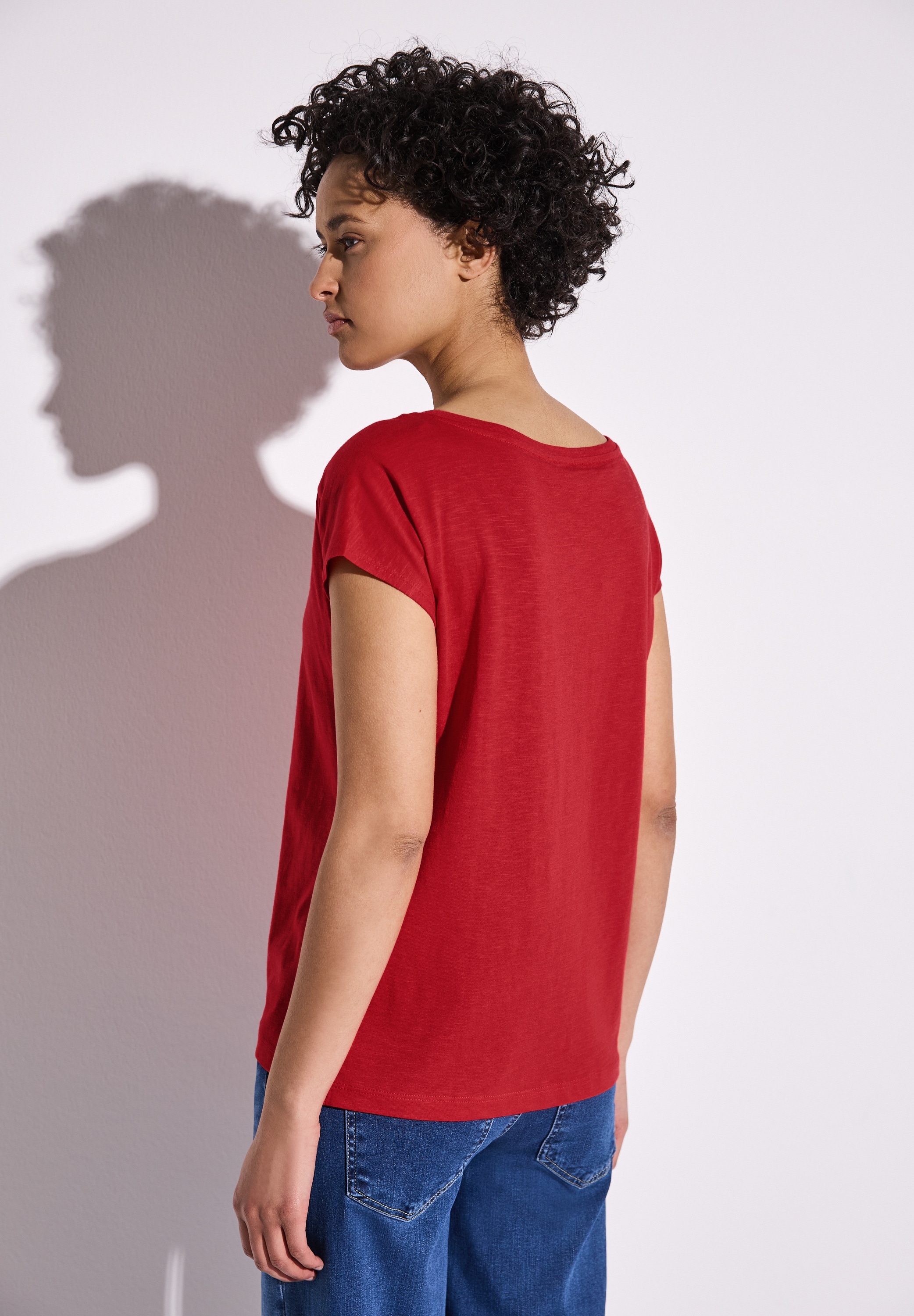 STREET ONE Shirttop, mit Raffung an der Schulter
