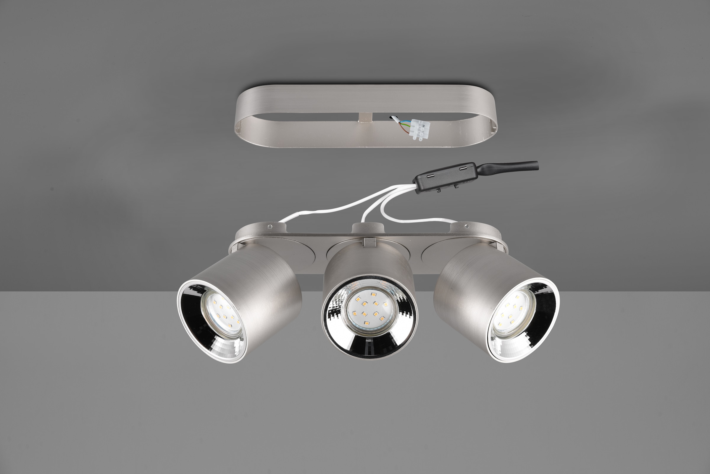 TRIO Leuchten Deckenstrahler »GUAYANA,«, Deckenspot 3-flammig exkl 3 x GU10 max .10 W Spot verstellbar