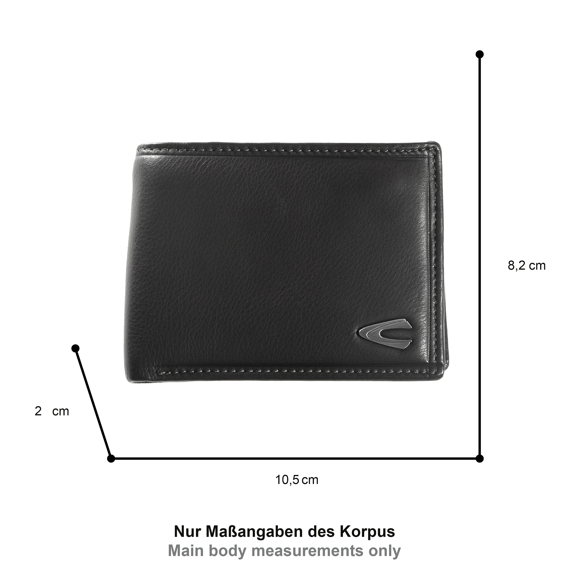 camel active Geldbörse »Vegas« aus hochwertigem Rindsleder mit Metall Logo