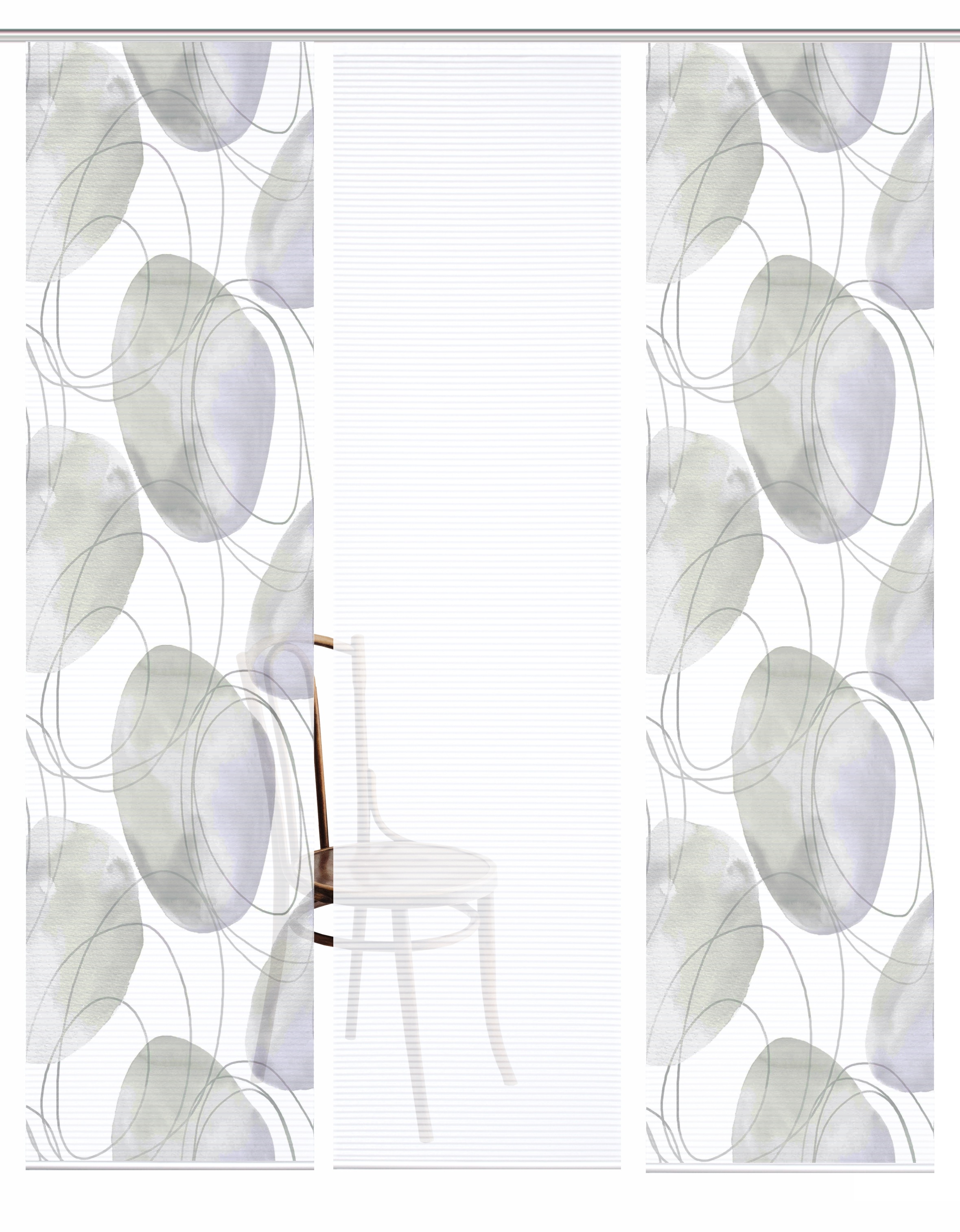 HOME in green Schiebegardine »ELLRIK« Paneelwagen 3 Stk. tlg. Bambusoptik, SET, recycelt, Digitaldruck