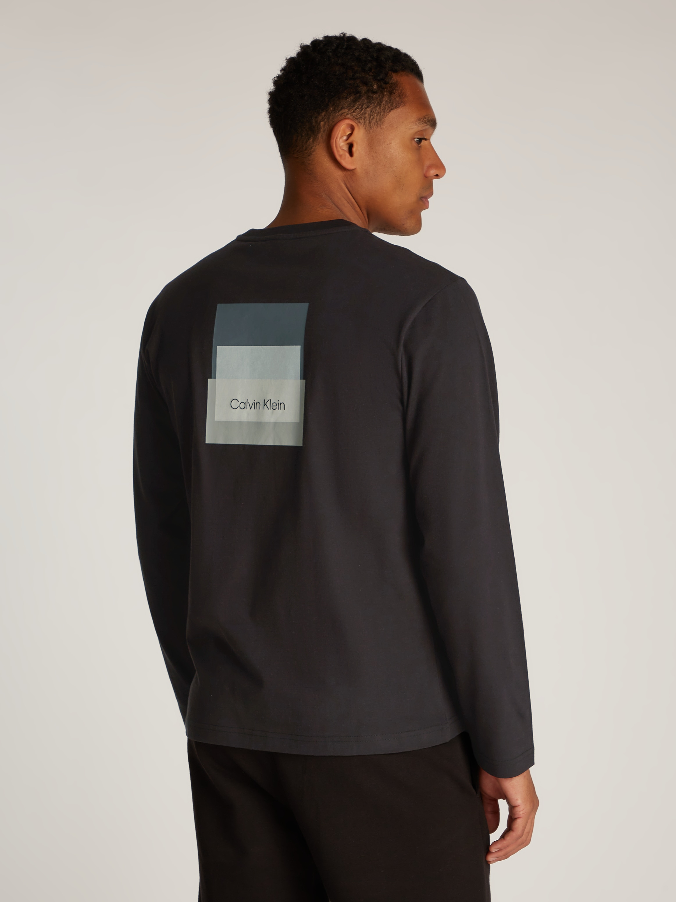 Calvin Klein Langarmshirt »STACKED COLOR BLOCK LS T-SHIRT«, mit Logoprint