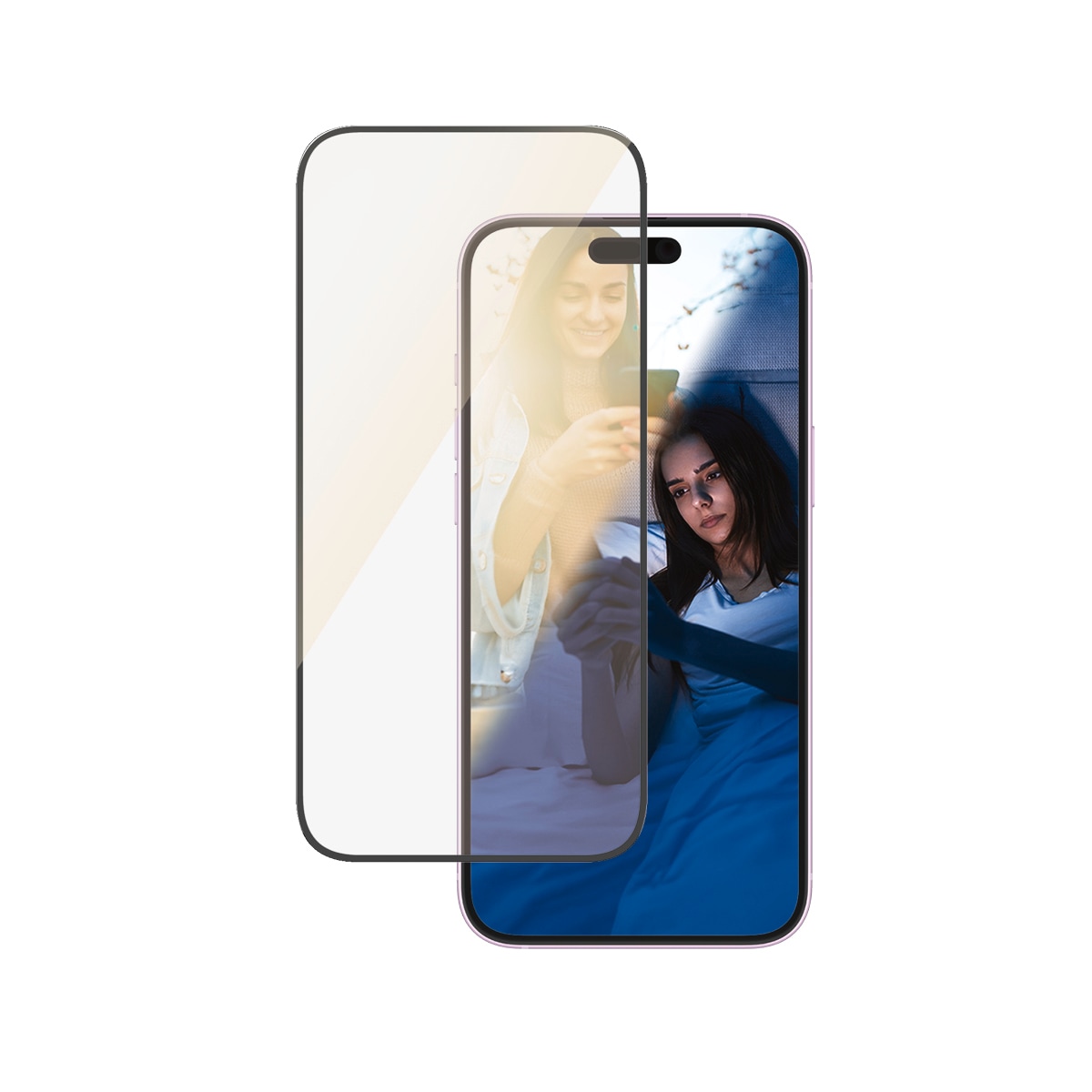 PanzerGlass Displayschutzglas »EyeCare Screen Protection«, für Apple iPhone 16 Plus-Apple iPhone 15 Plus, Displayschutzfolie, Schutzfolie, Bildschirmschutz, kratz- & stoßfest