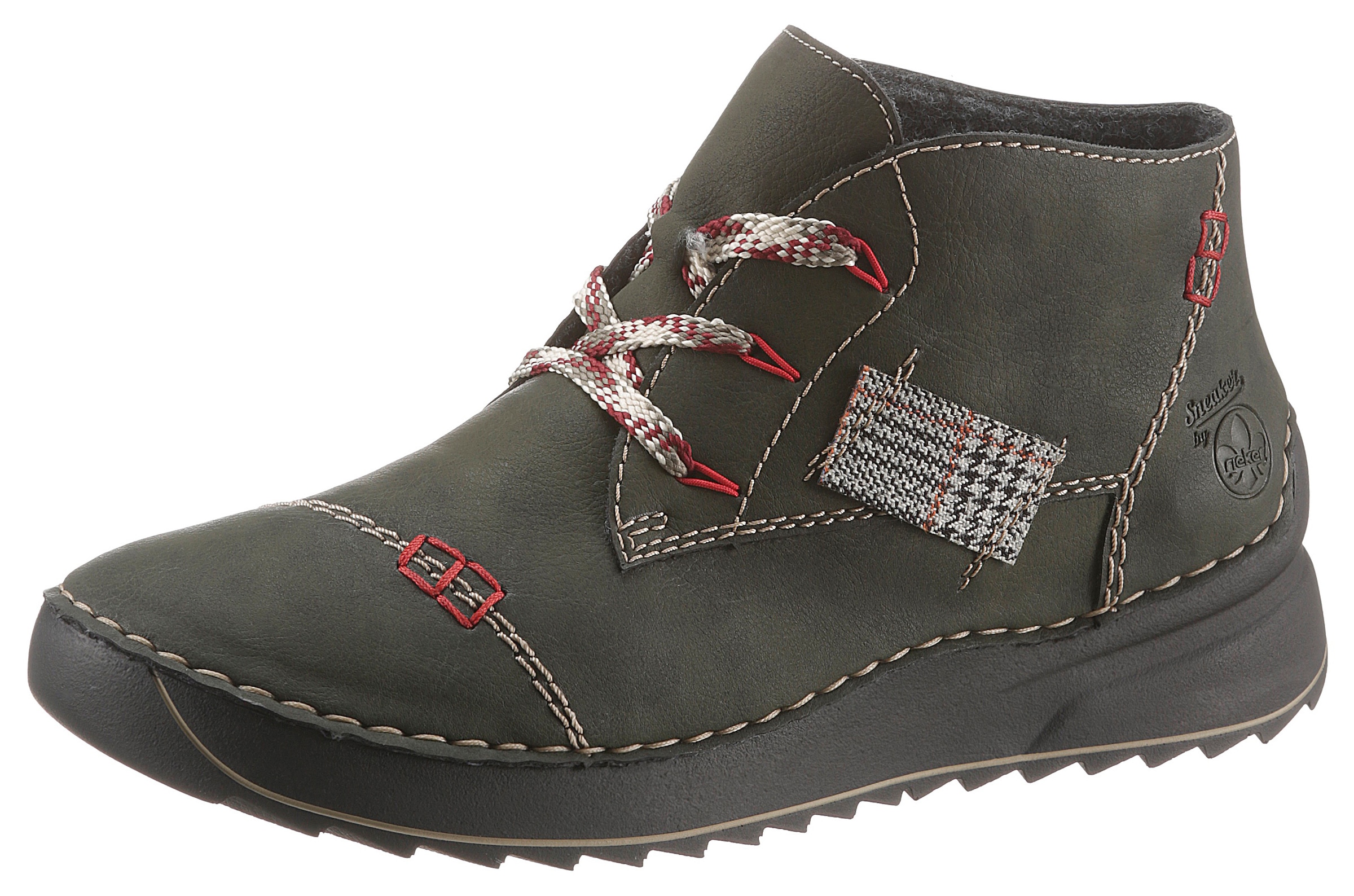 Rieker Schnürboots, mit seitlichem Aufnäher