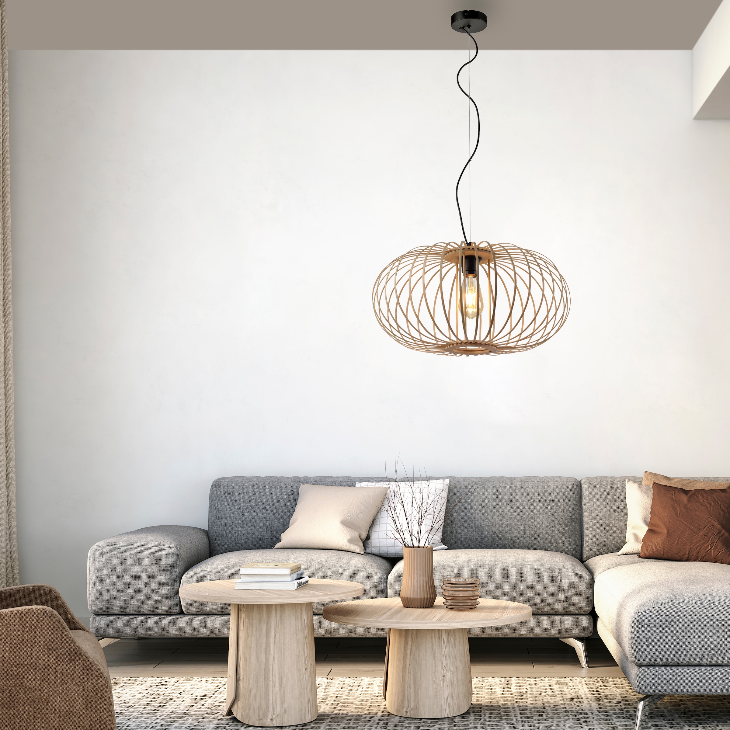 JUST LIGHT Pendelleuchte »RACOON«, 1 flammig, Leuchtmittel E27 | ohne Leuchtmittel, ExklusiveE27