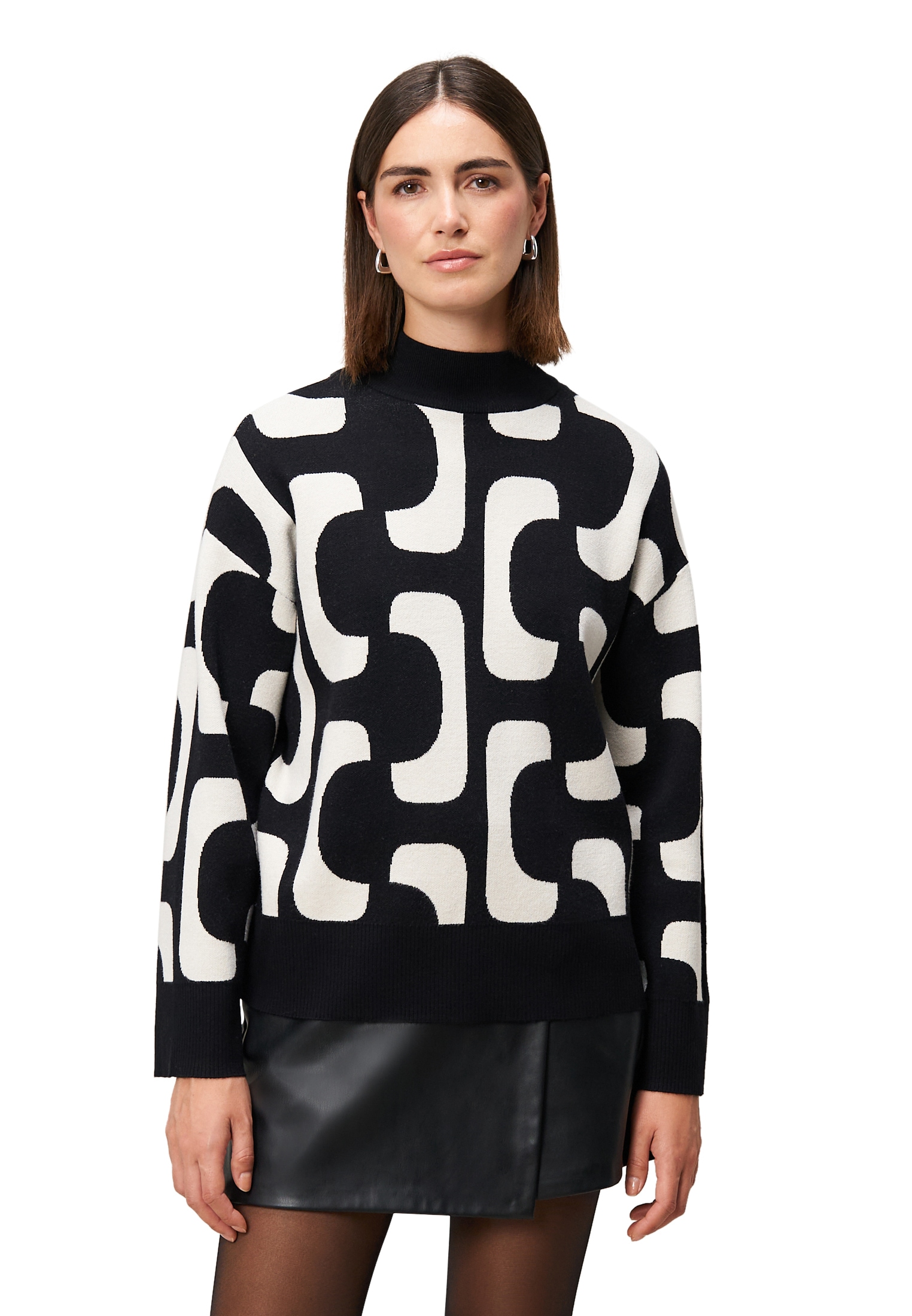 Zero Rundhalspullover »Pullover mit Strickmuster«