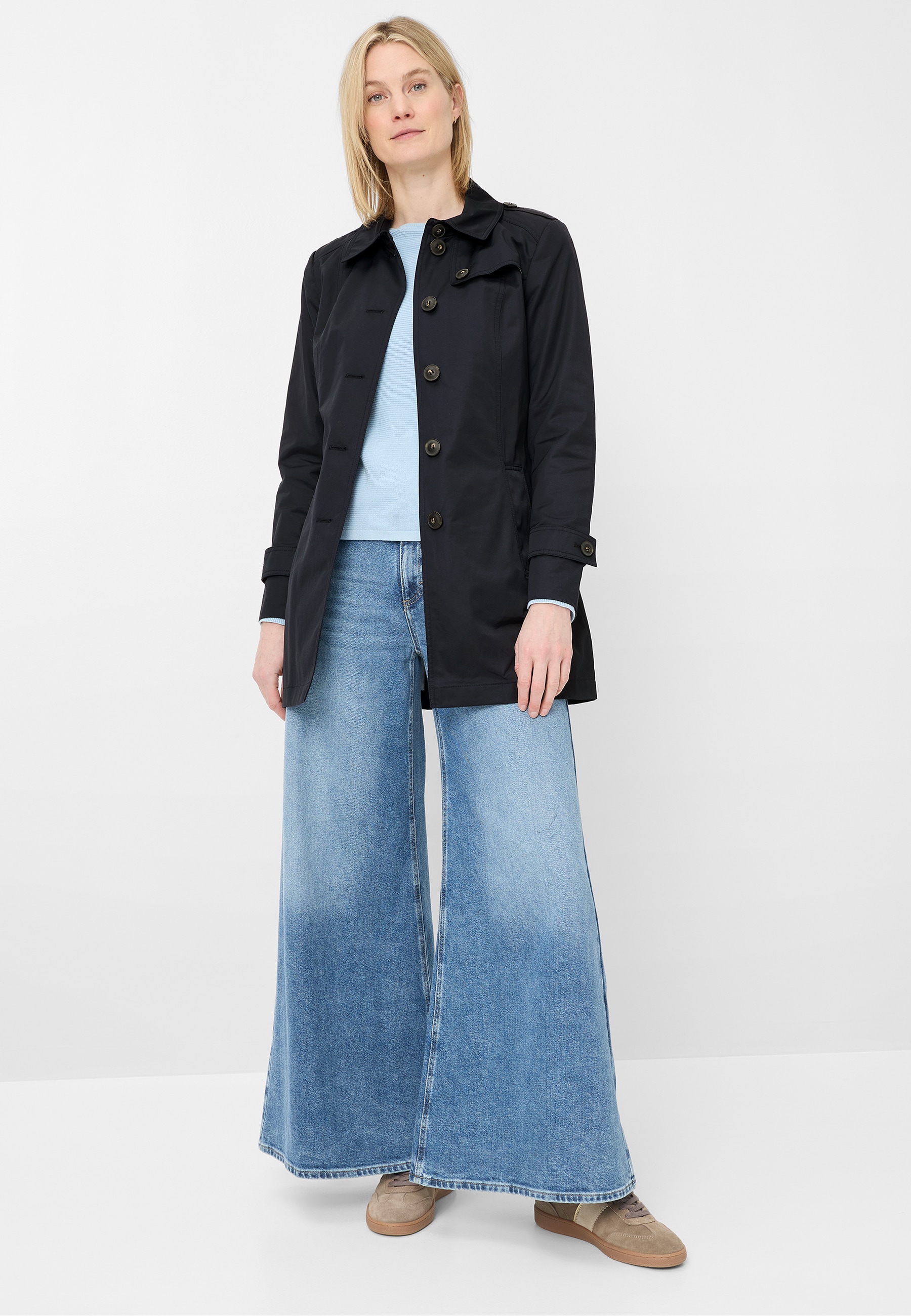 Fuchs Schmitt Kurzmantel Lightweight Cotton, Regular Fit, Schulterklappen