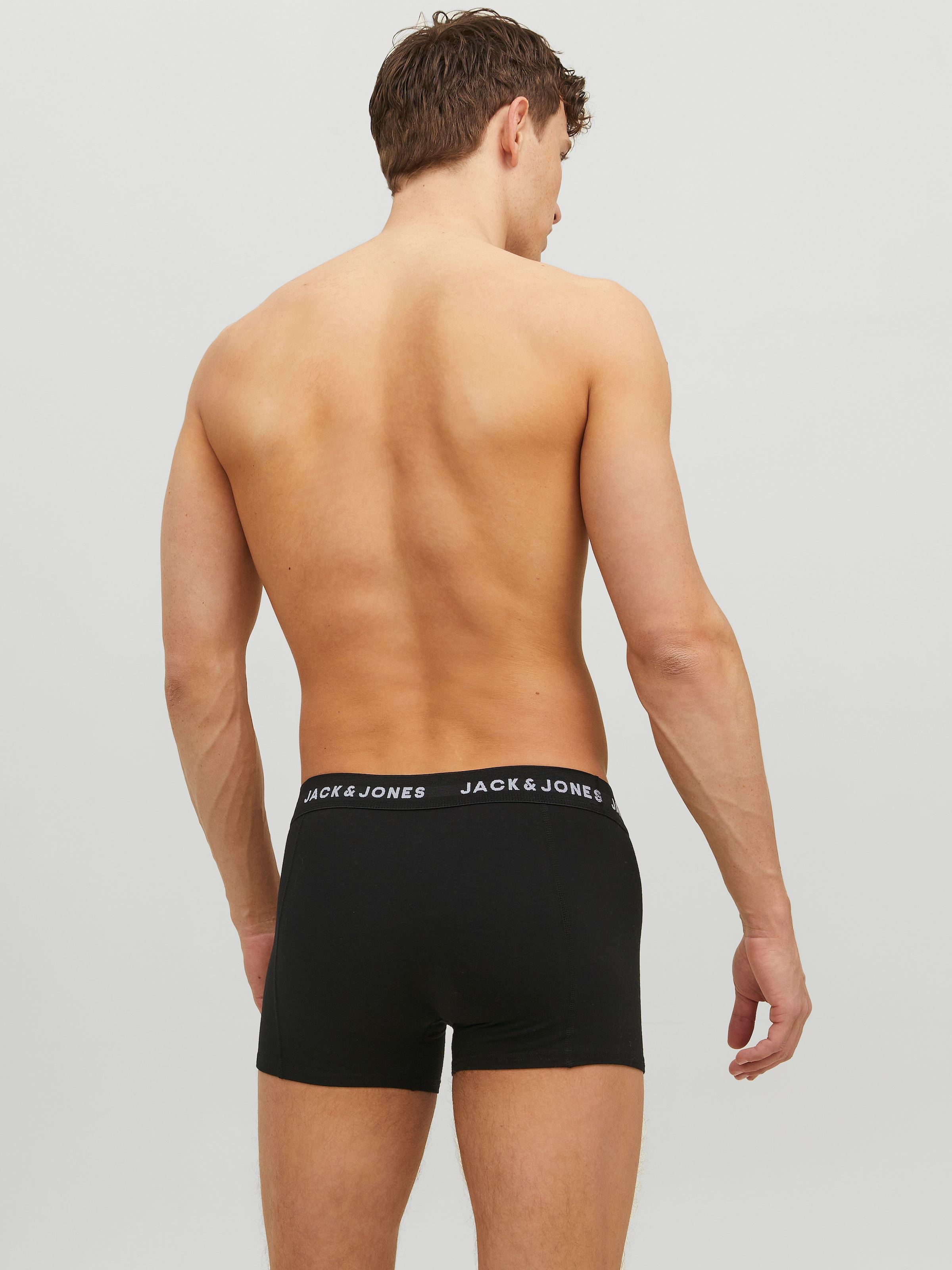 Jack & Jones Boxer »JACHUEY im Fünferpack mit toniger Naht und elastischem Bund« Packung, 5 Stk. unifarben, modisch, eng anliegend, Baumwollmischung