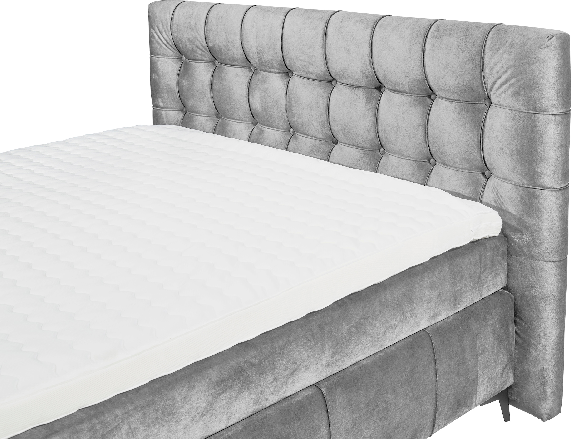 ED EXCITING DESIGN Boxspringbett »Oregon« inkl. Duo-Matratze - Kokosmatte, Filzabdeckung