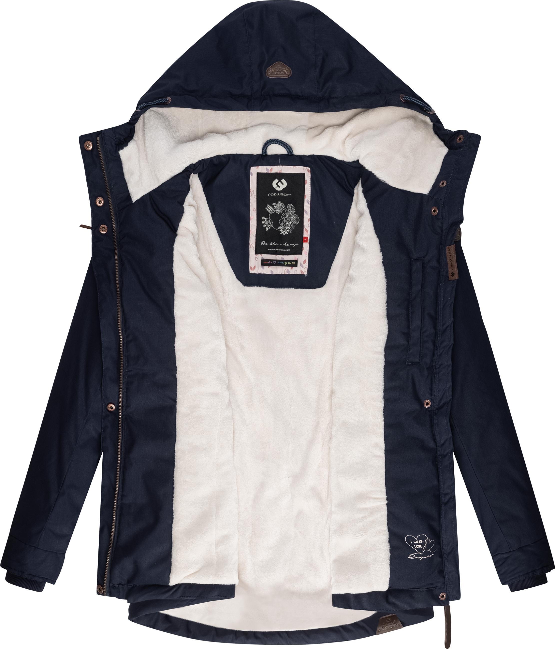 Ragwear Winterjacke »Winterjacke Monade«, mit Kapuze, Damen Winterparka mit Kapuze und m. Fleece gefüttert