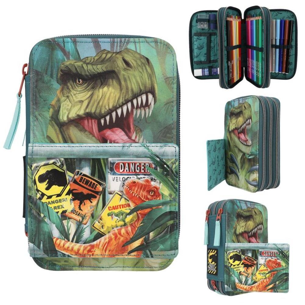 Depesche Buntstift »Federtasche Danger Dino World 21 x 13 x 7,5 cm bunt«